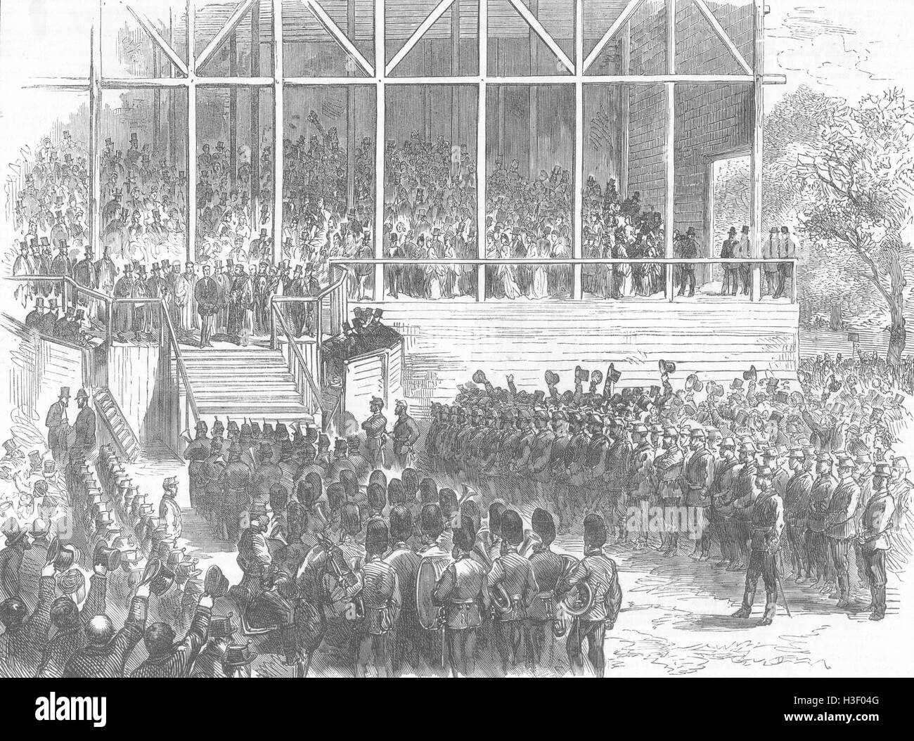 Le Prince Arthur YORKS Roundhay Park ouverture 1872. Illustrated London News Banque D'Images
