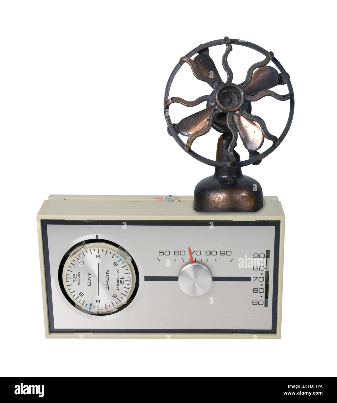 Four Thermostat avec programmateur jour et nuit avec cadran de température  lue avec un grand ventilateur - chemin inclus Photo Stock - Alamy
