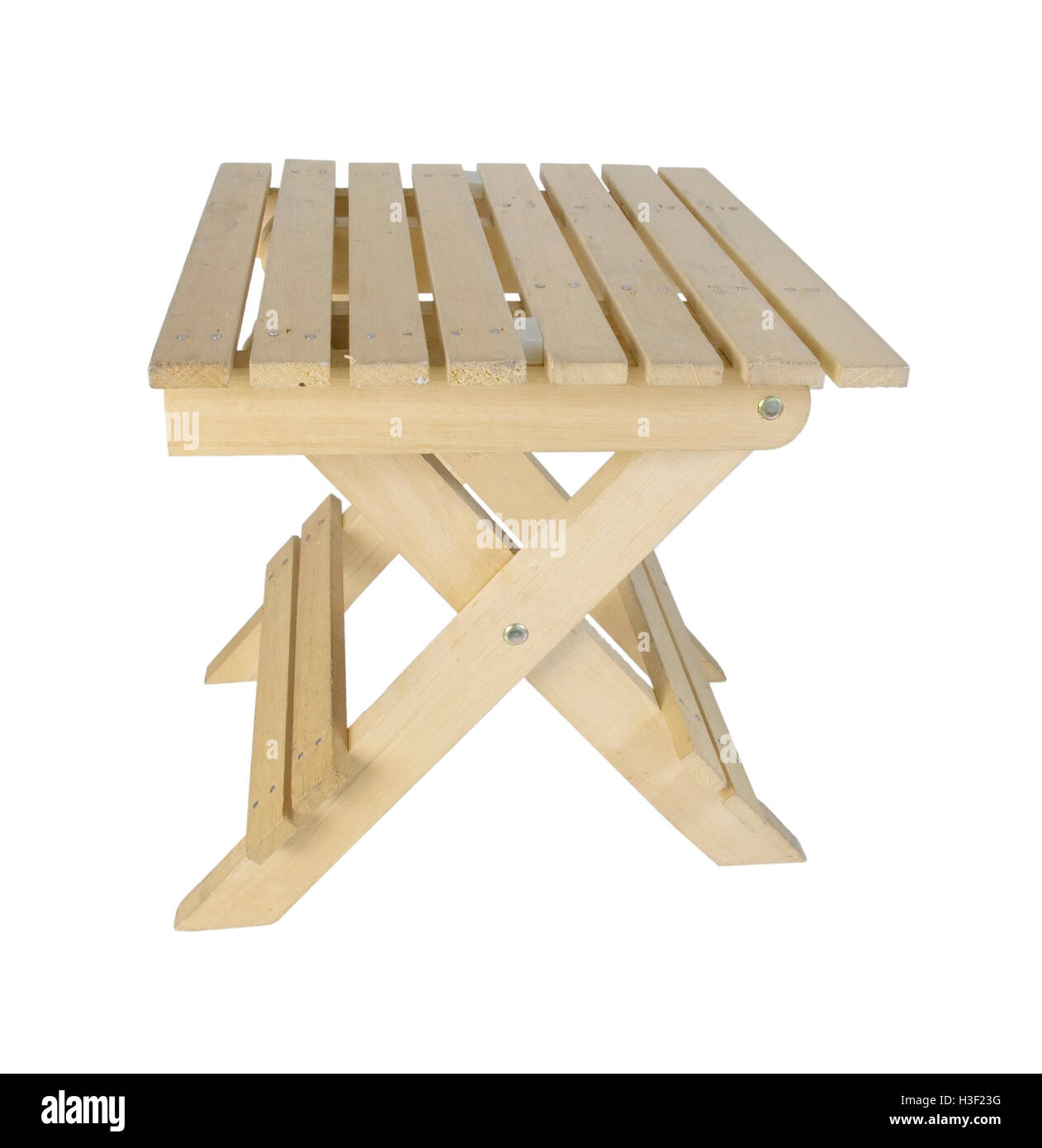 Banc en bois pliable pour portable coin - chemin inclus Banque D'Images