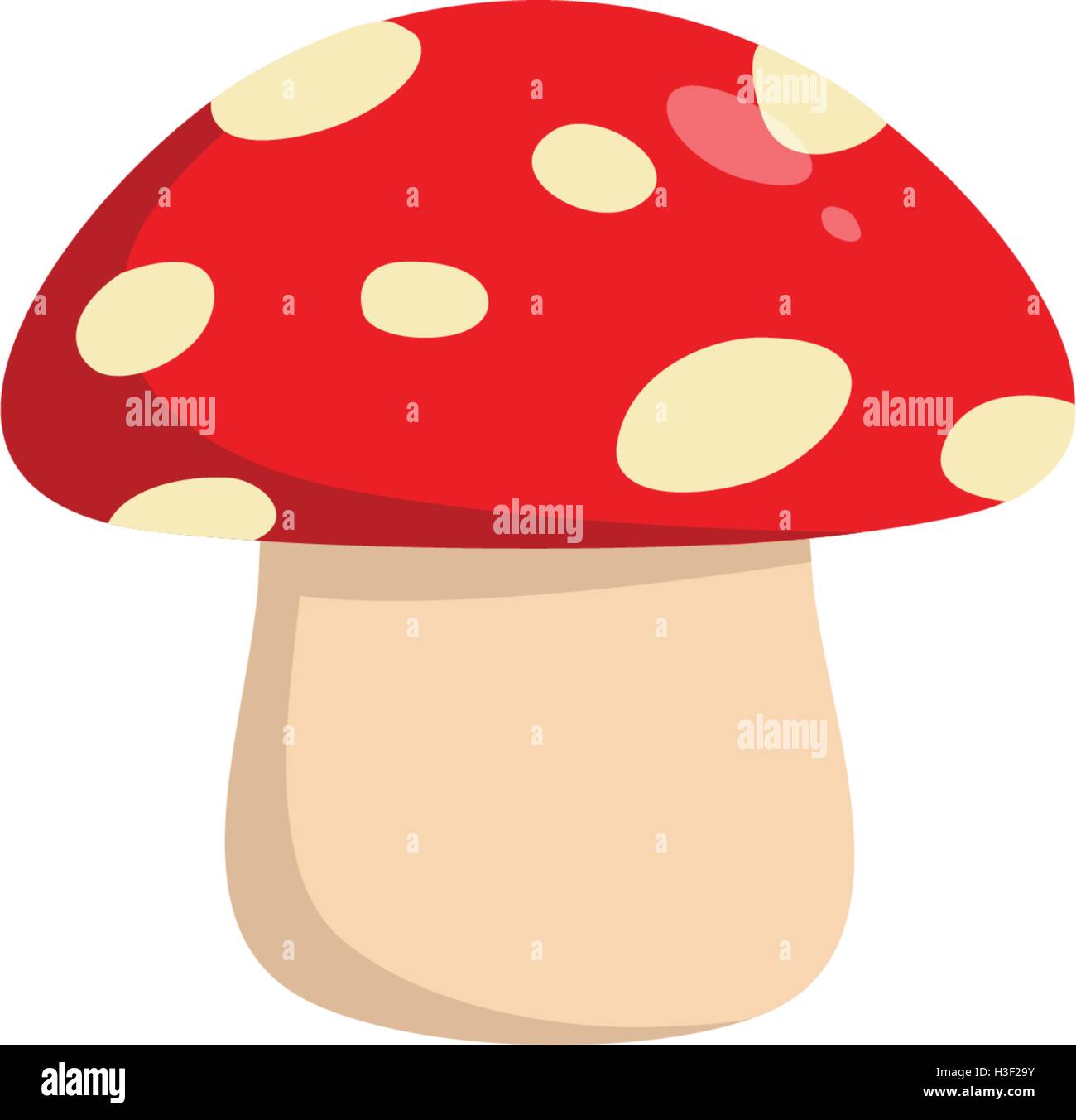 Vector Illustration Design plat de champignons Illustration de Vecteur