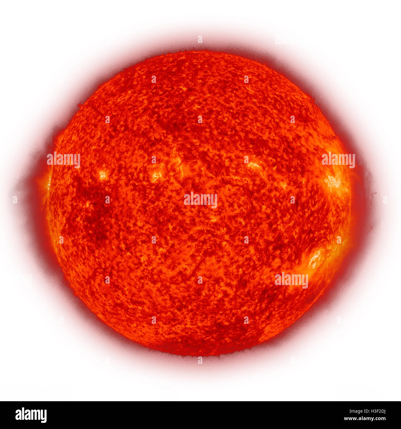 Système solaire soleil - planète isolé sur fond blanc. Éléments de cette image fournie par la NASA Banque D'Images