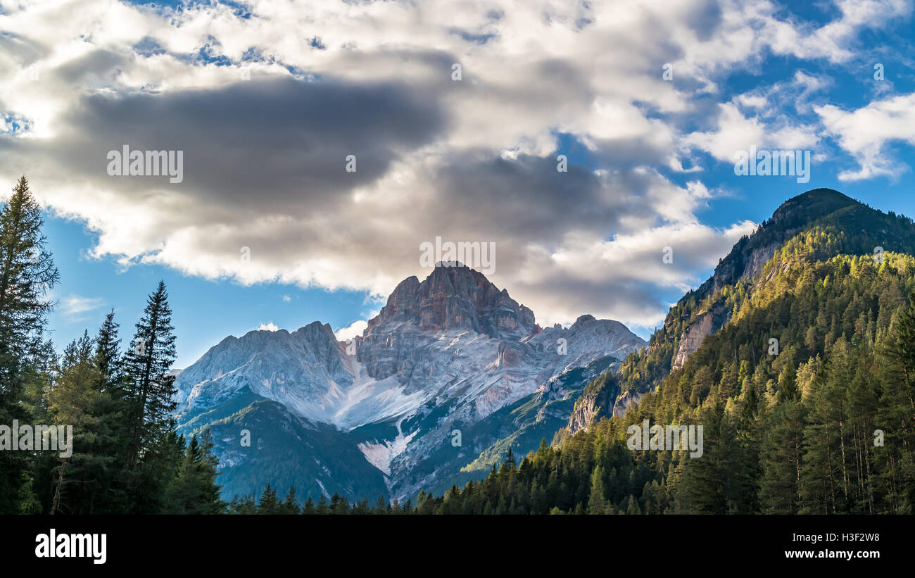 Dans la montagne de Croda Rossa Dolomites italiennes - Belluno - Italie Banque D'Images