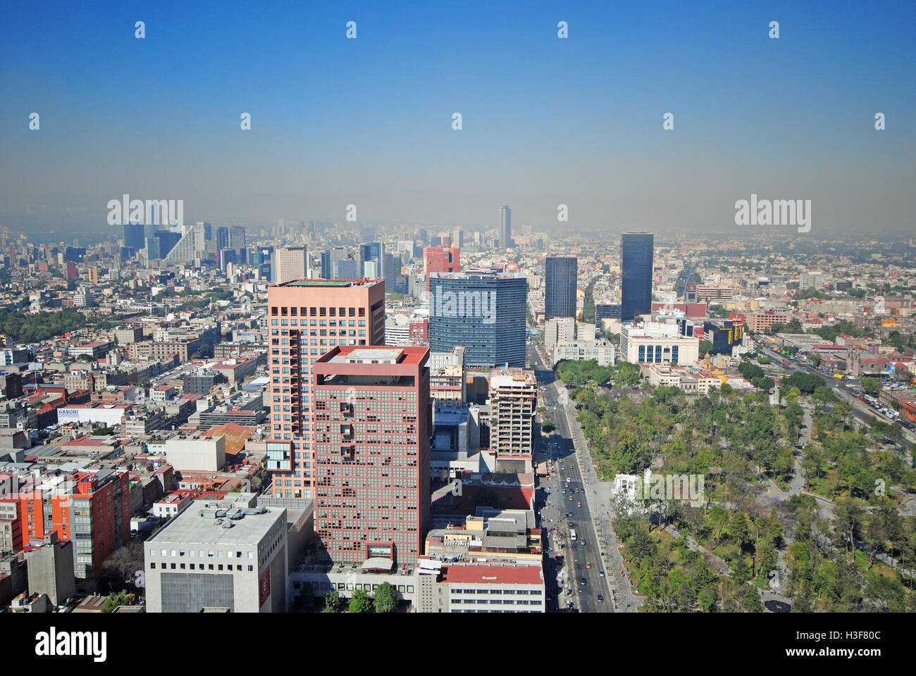 Panorama de la ville de Mexico DF, la capitale Banque D'Images