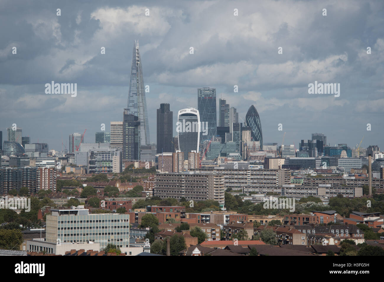 Une vue sur le quartier financier de la City de Londres Banque D'Images