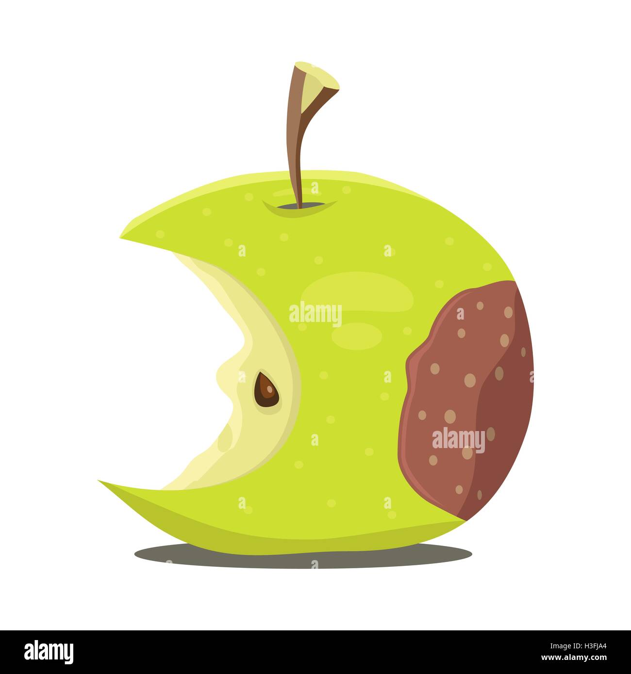 Pomme pourrie. Vector illustration. Illustration de Vecteur