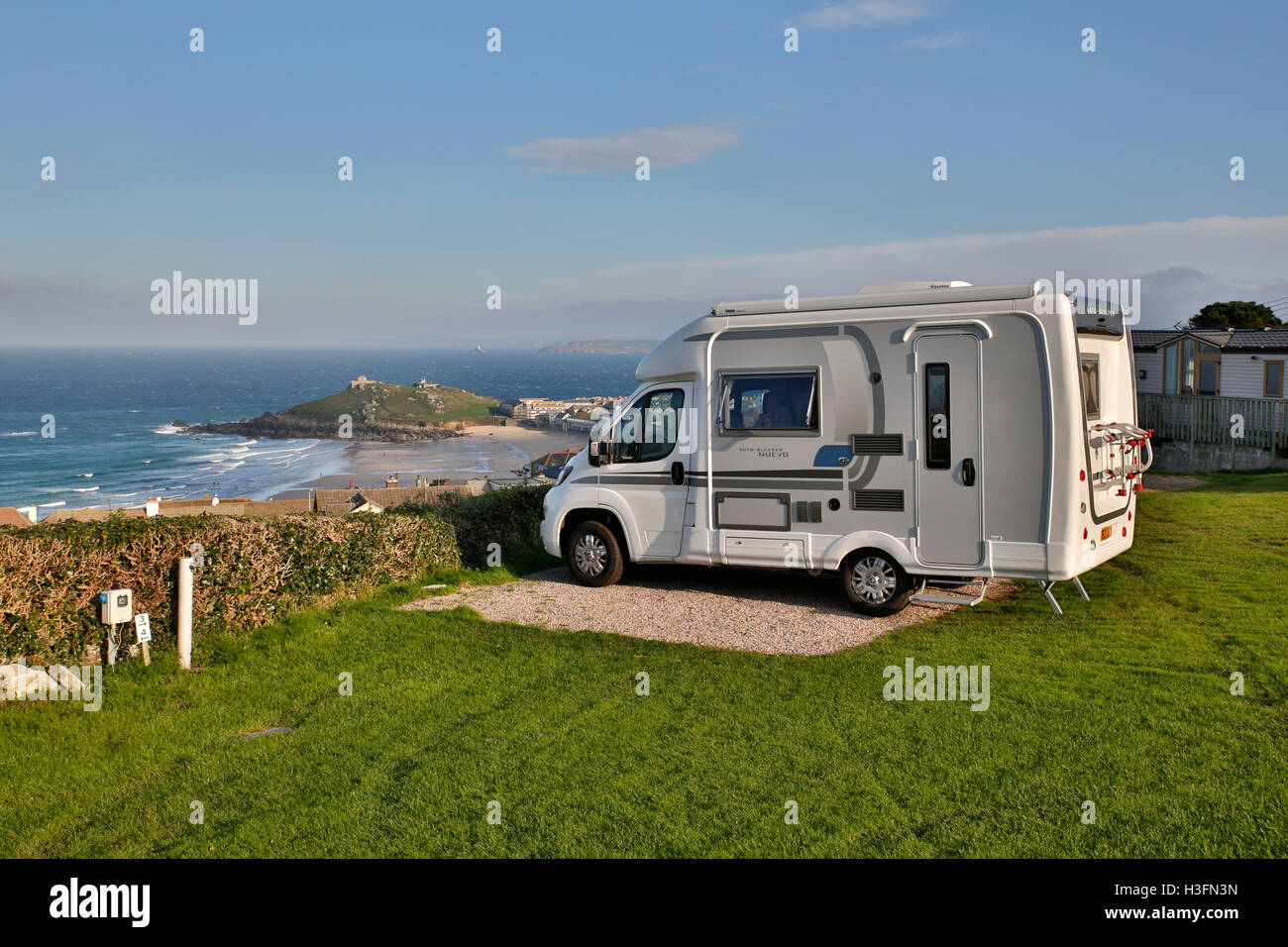 Camping ; Ayr Holiday Park, St Ives, Cornwall, UK Banque D'Images
