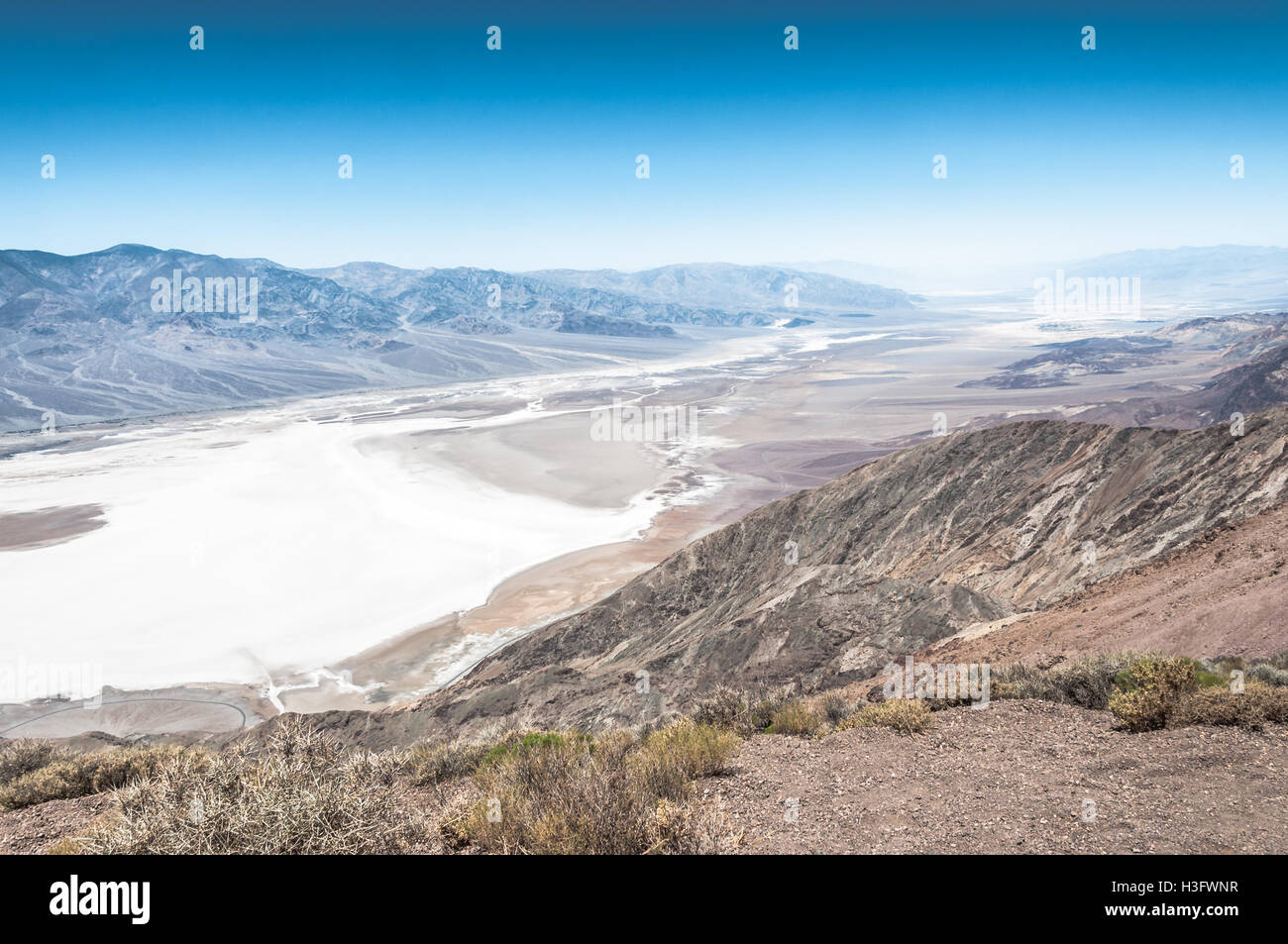 Vue de dessus, Badwater Death Valley National Park, Californie Banque D'Images