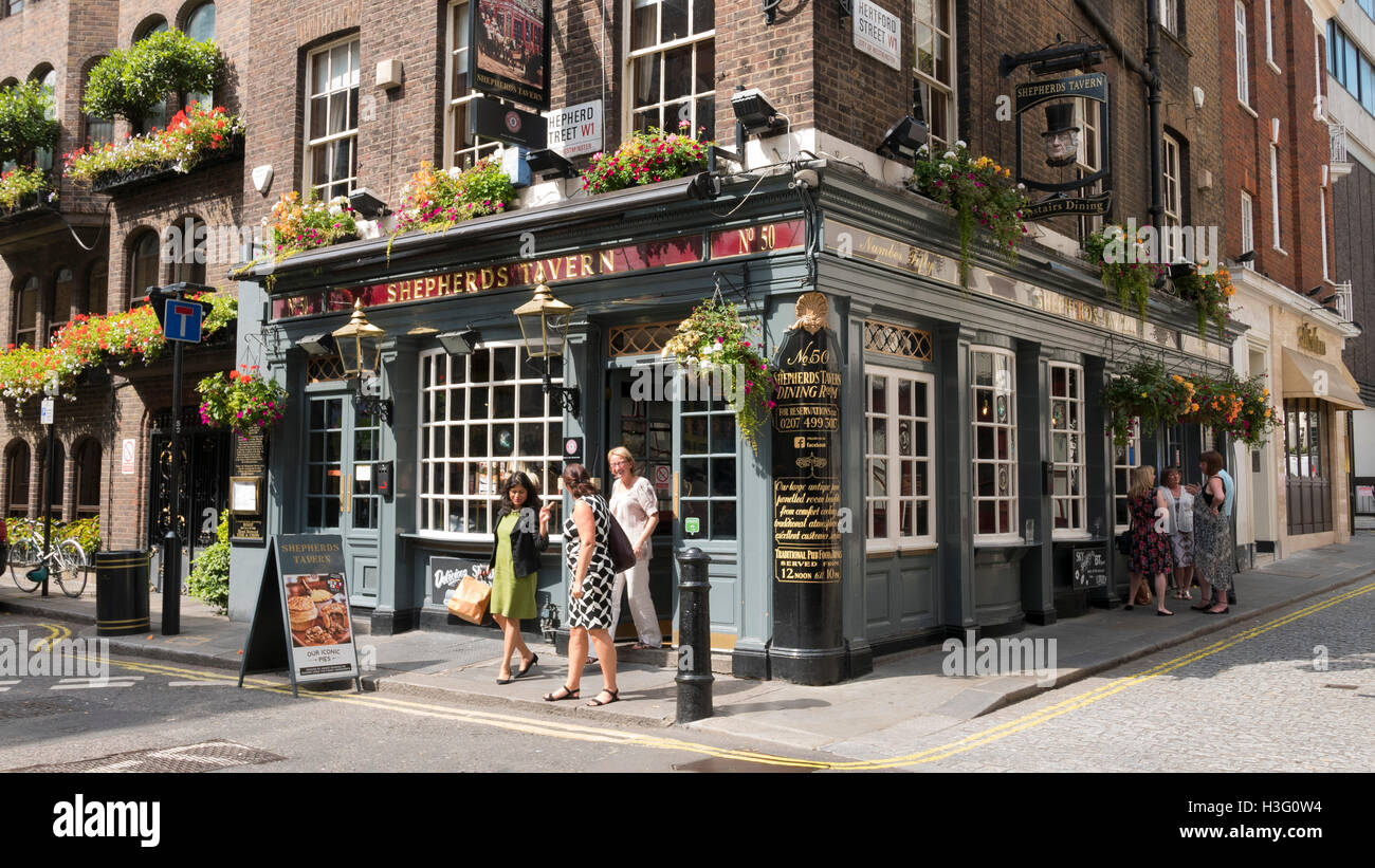 Pub Taverne bergers à Mayfair Sheperd Market Banque D'Images