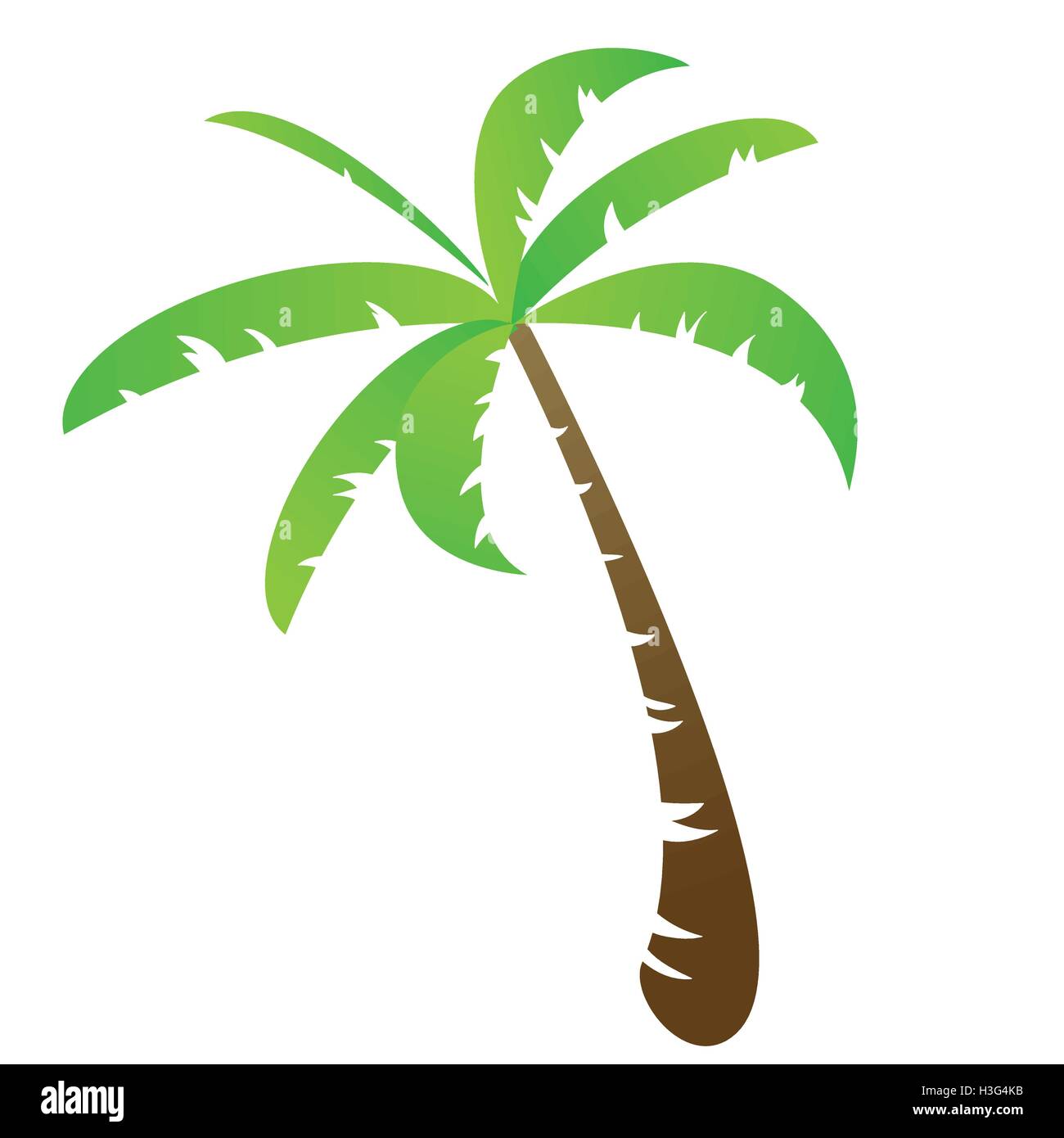 Funny vector palmier isolated on white Illustration de Vecteur