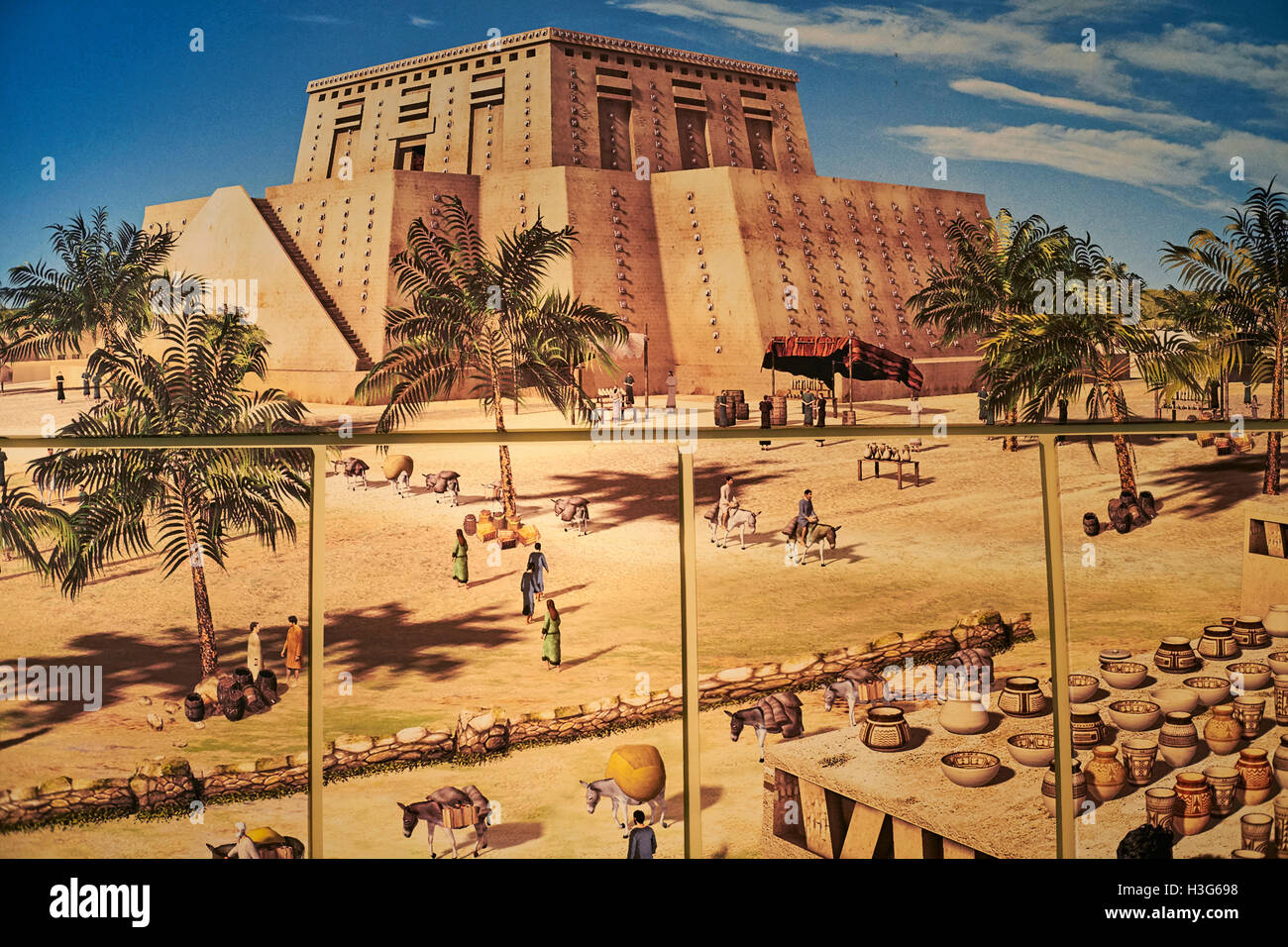 L'Iran, Téhéran, Musée National d'Iran, Susa, peinture Banque D'Images