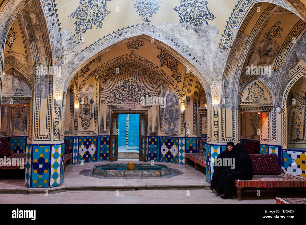Iran, Ispahan province, Kashan ville, le hammam ou sauna du sultan Ahmad Mir Banque D'Images