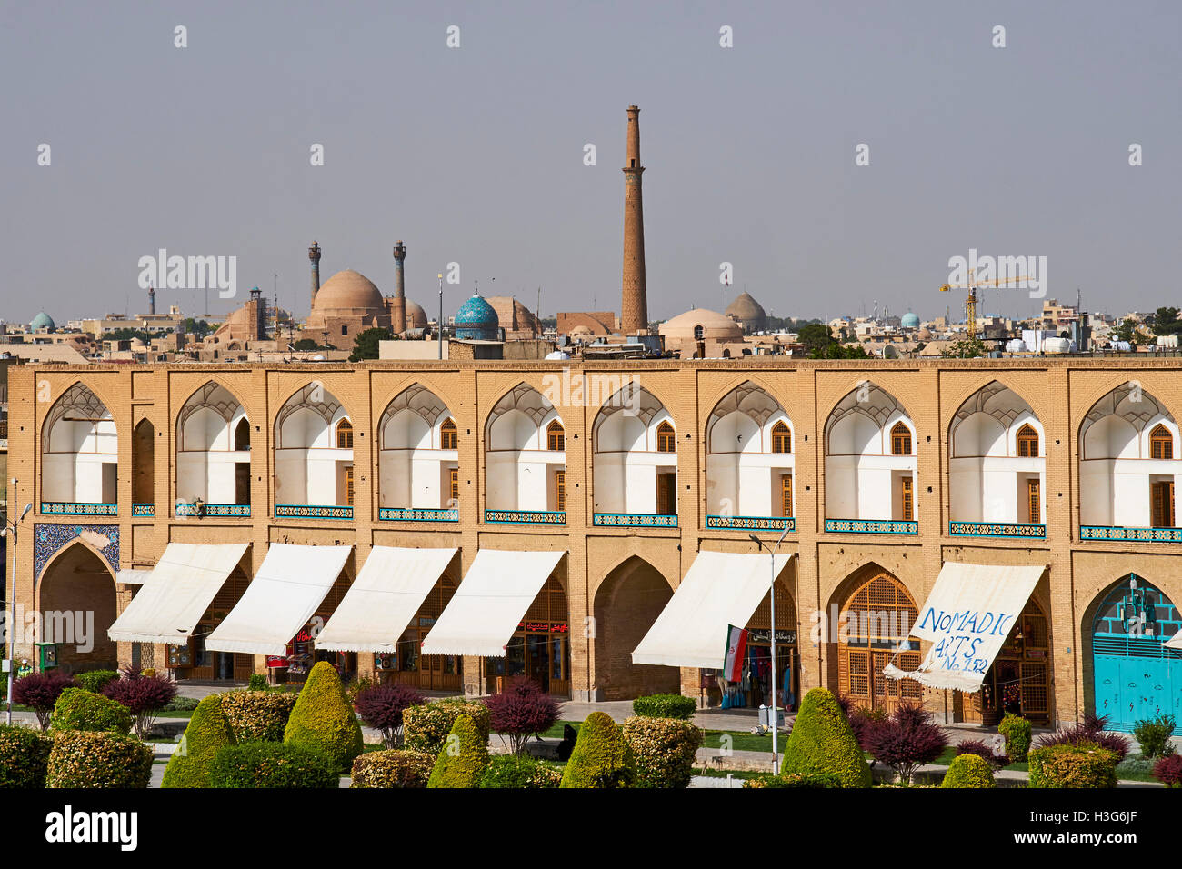 L'Iran, Ispahan, Place Imam, patrimoine mondial de l'UNESCO Banque D'Images