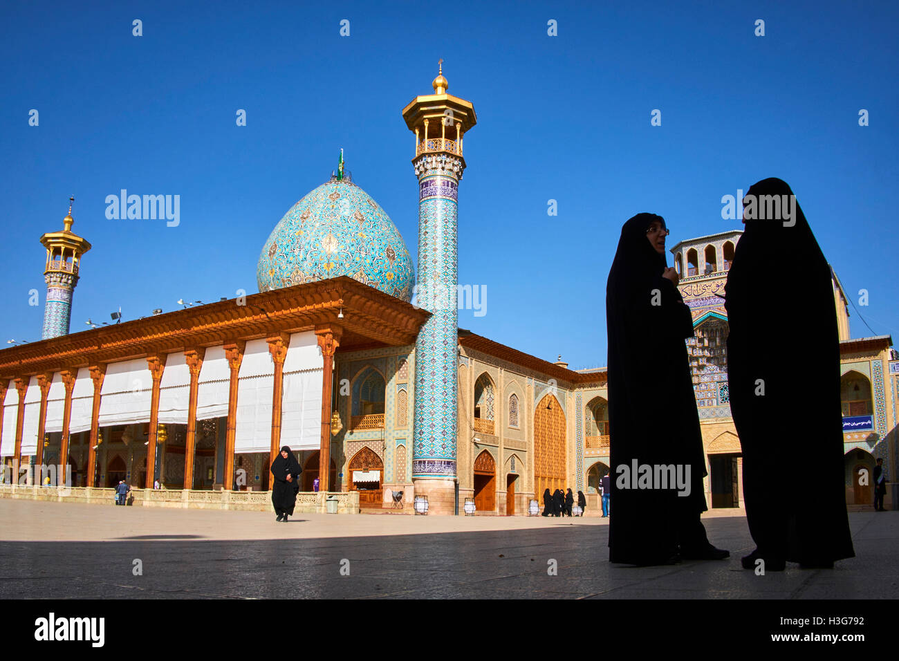 L'Iran, la province du Fars, Shiraz, mausolée Shah Cheragh Banque D'Images