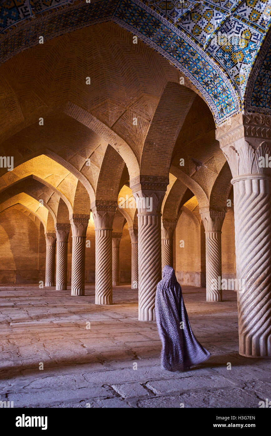 L'Iran, la province du Fars, Shiraz, mosquée Vakil Banque D'Images