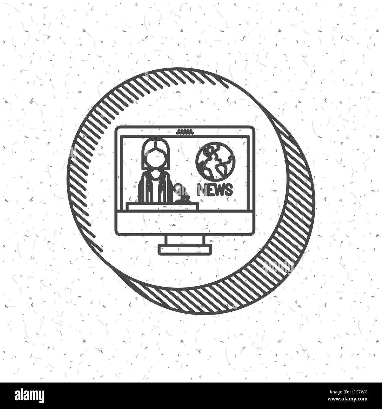 News presenter et media design Illustration de Vecteur