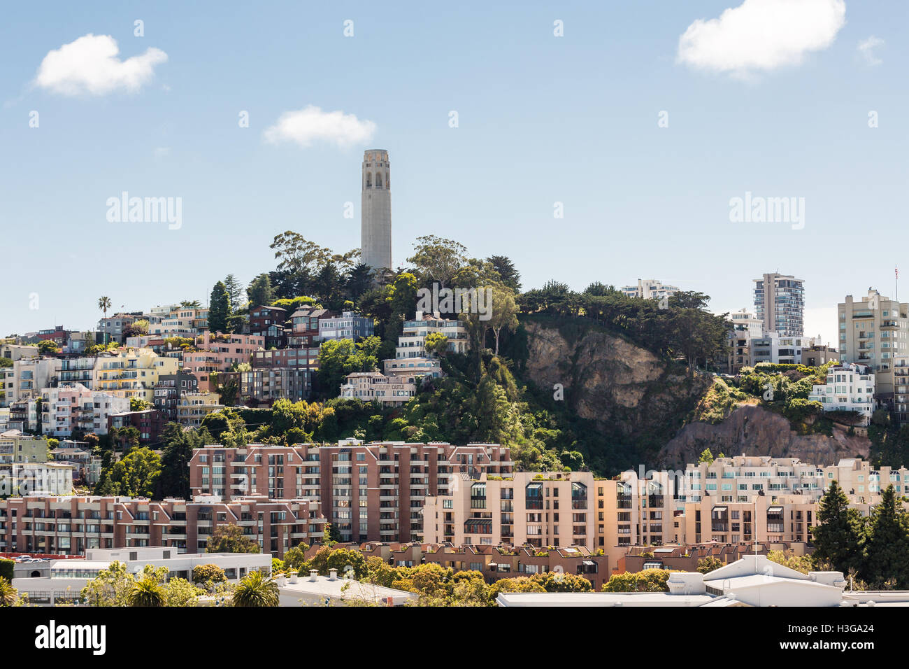 La Coit Tower sur Telegraph Hill Banque D'Images