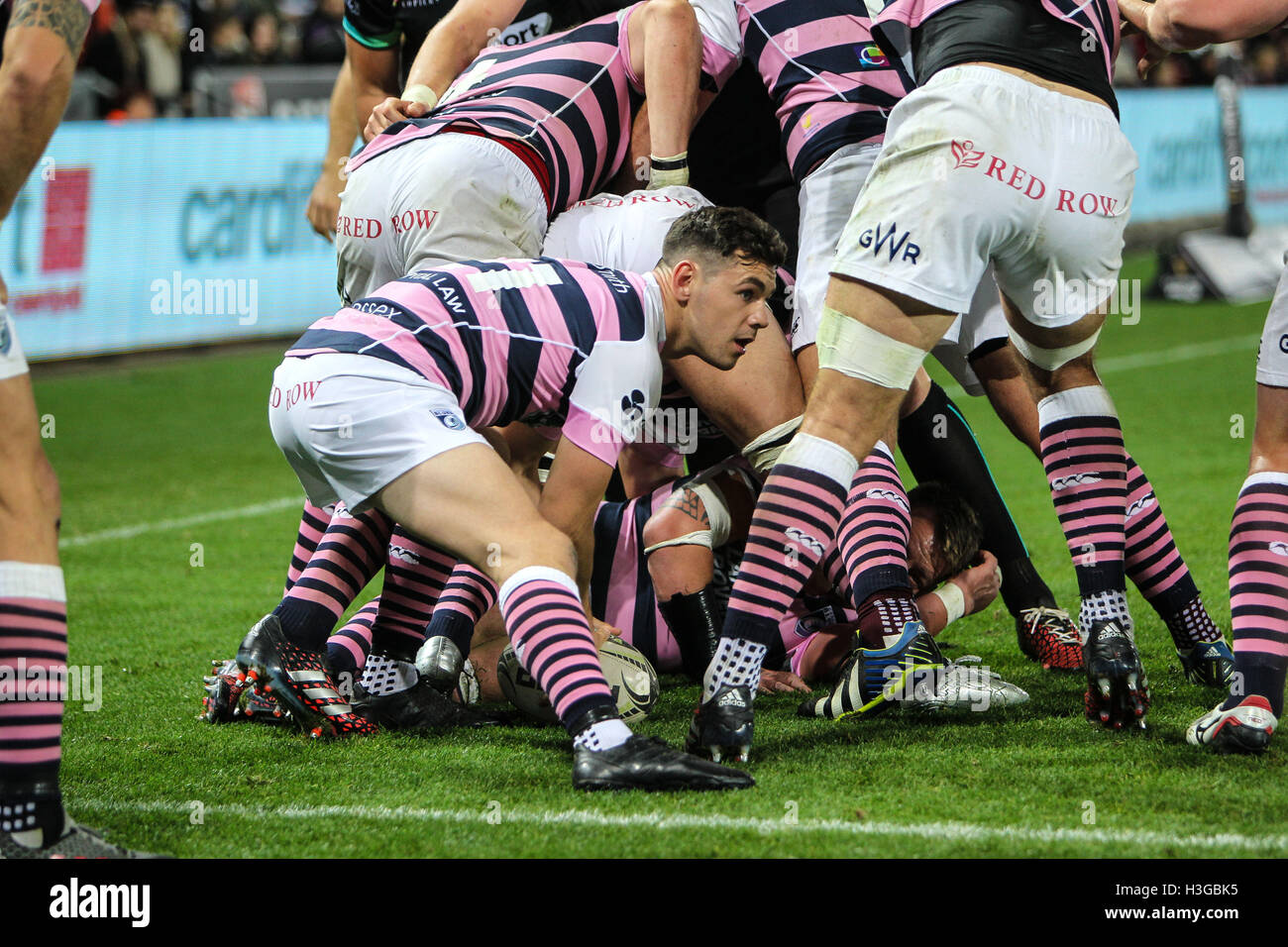 Ospreys v Cardiff Blues, Guinness Pro 12 match de rugby, 7 octobre 2017, le Liberty Stadium, Swansea Banque D'Images