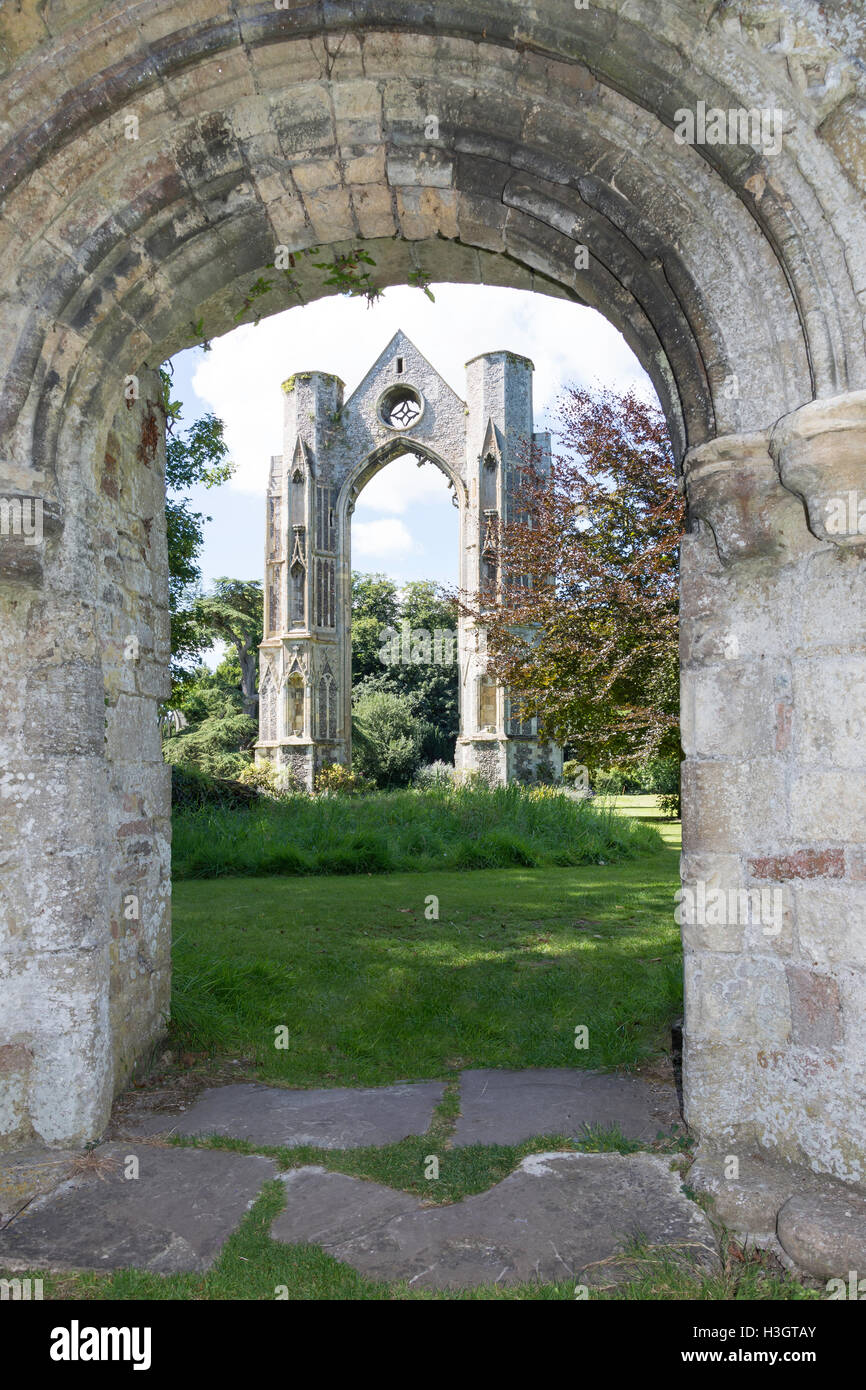Ruine de Knight's Gate de Holly Wells, Walsingham, abbaye, peu de Walsingham, Norfolk, Angleterre, Royaume-Uni Banque D'Images