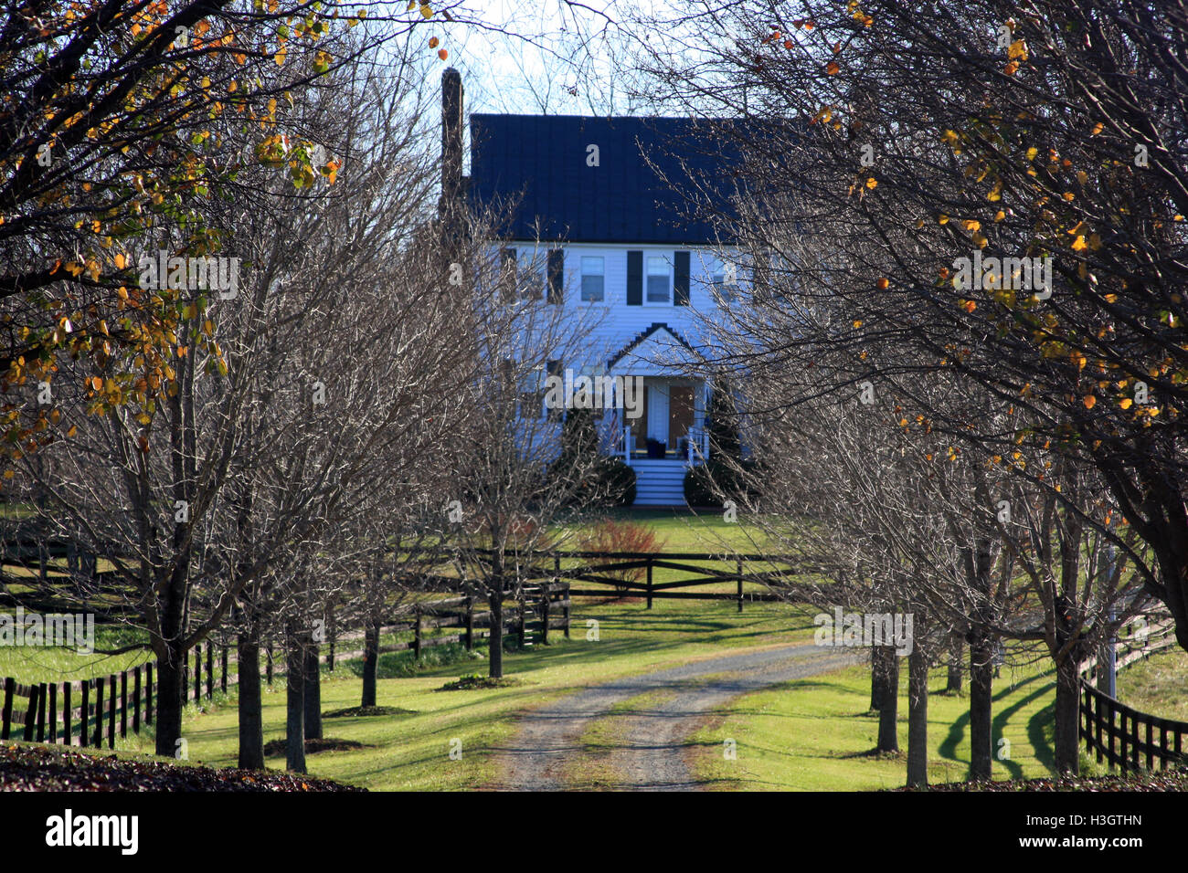 Green Springs Plantation, vers 1771, lieu historique dans le comté d'Albermarle, Virginie, États-Unis Banque D'Images