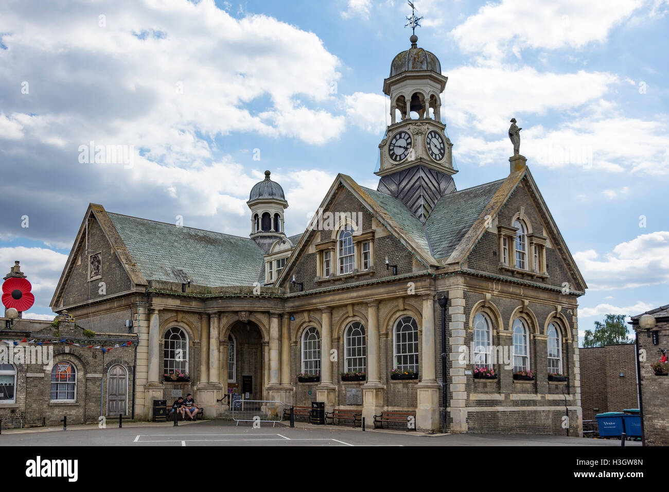 La Guildhall et galerie d'Art, Marché, Thetford, Norfolk, Angleterre, Royaume-Uni Banque D'Images