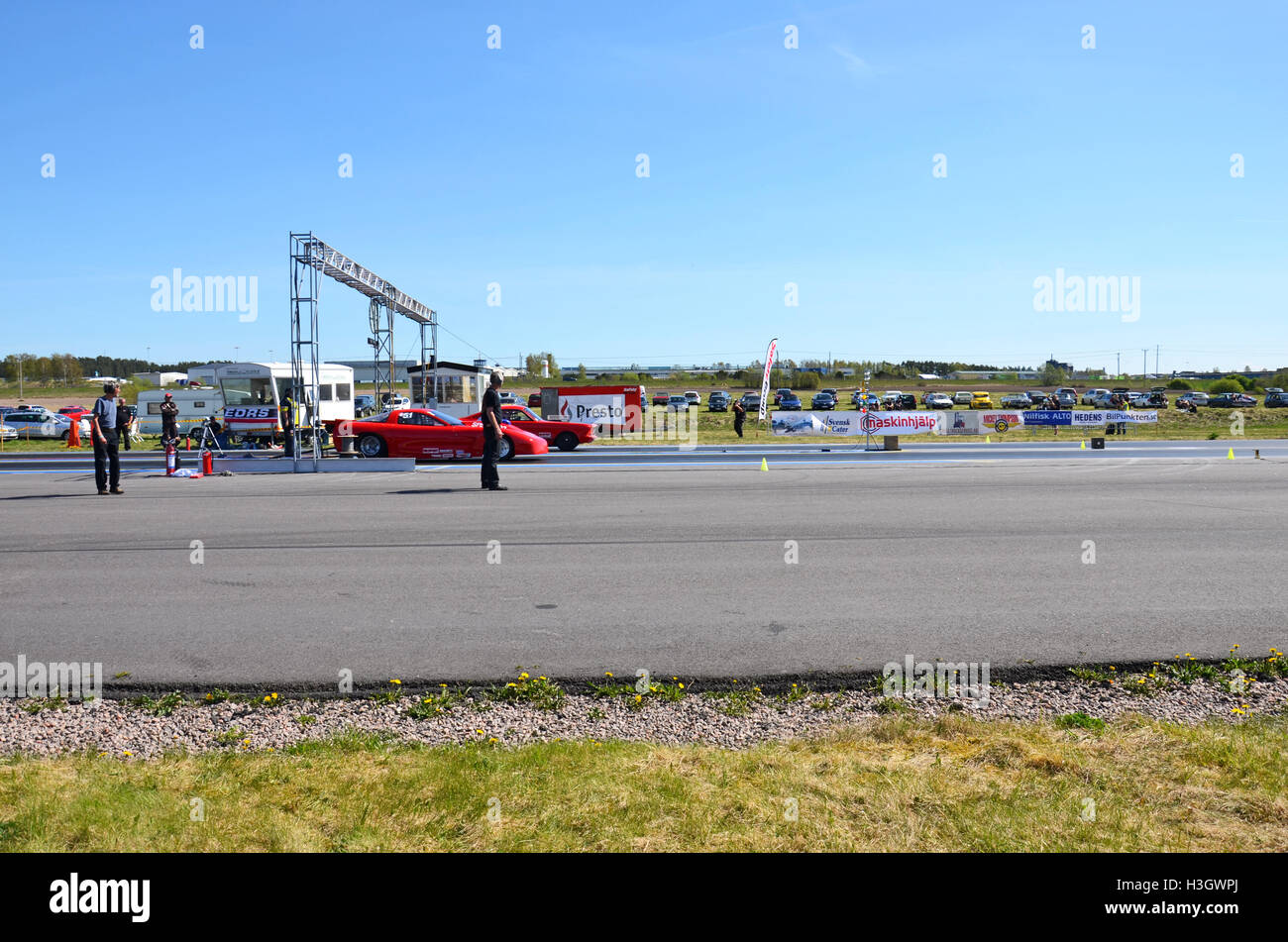 Vårgårda Drag race summer 2016 voitures nitro Suède Banque D'Images