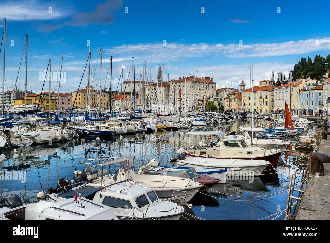 Marina de Piran en Slovénie Banque D'Images