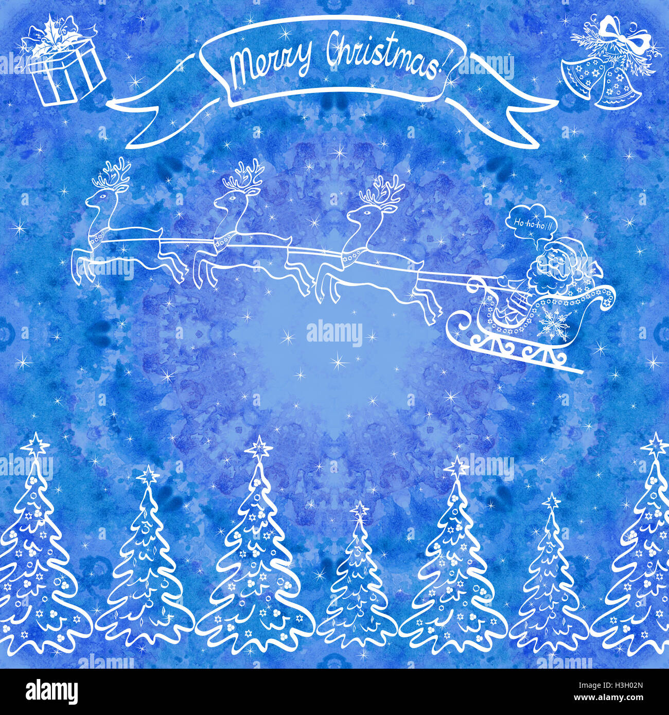 Maison de fond de Noël Banque D'Images