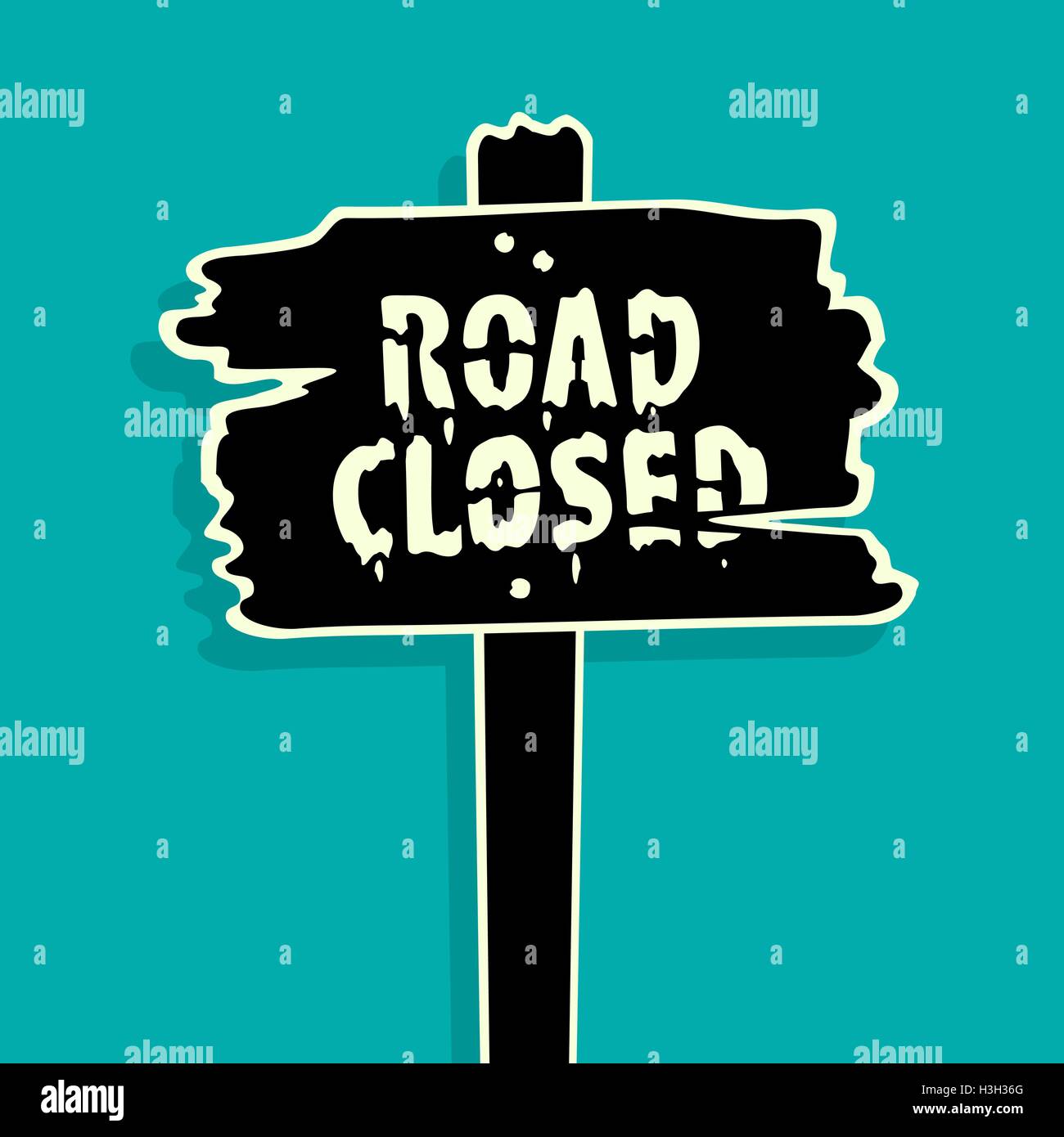 Road Closed sign Vector Illustration Illustration de Vecteur