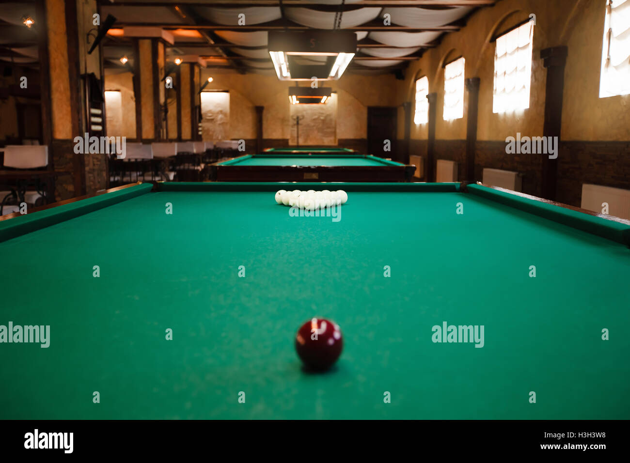 Table de billard Banque D'Images