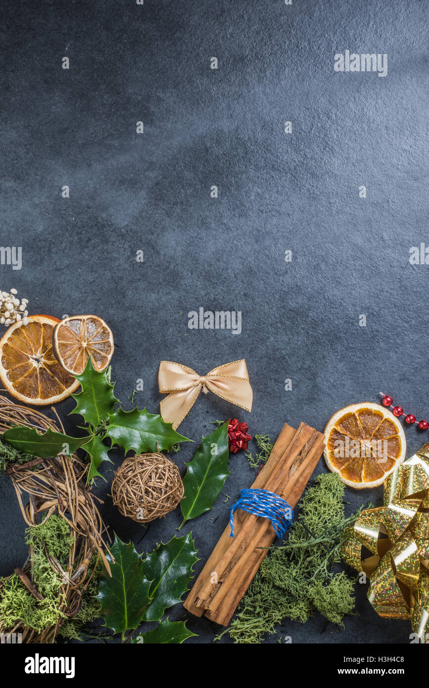 Accueil de fête pour Noël, ce décor garland Banque D'Images