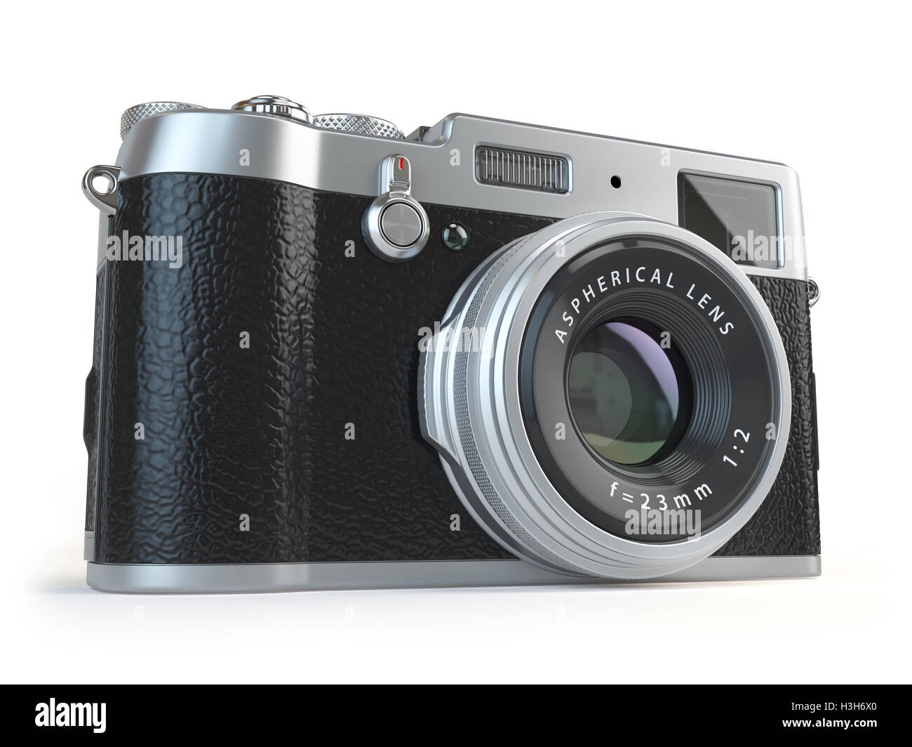Retro Vintage camera isolated on white. 3d illustration Banque D'Images
