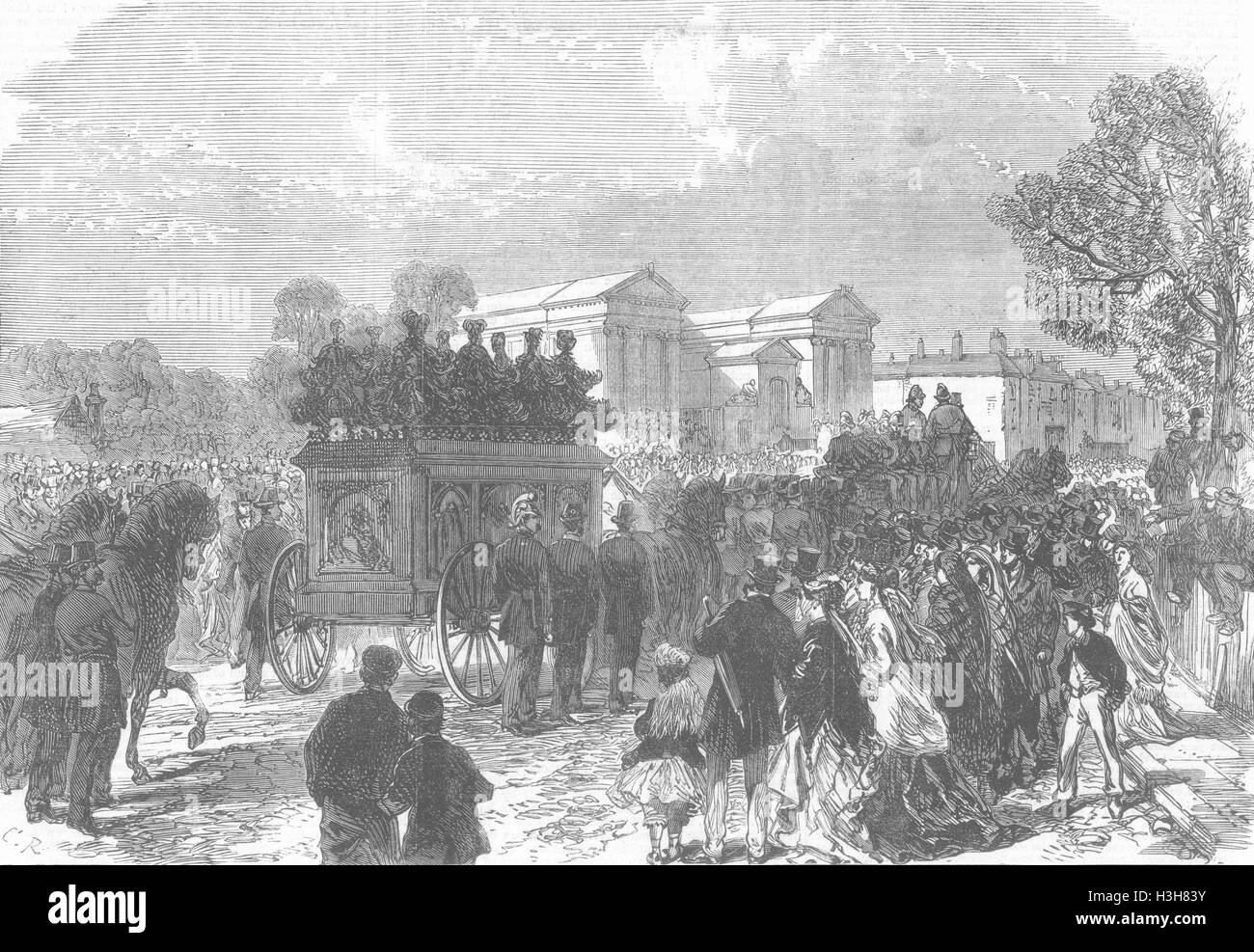 LANCS Funeral, tué par la police de Manchester 1868 Fenians,. Illustrated London News Banque D'Images