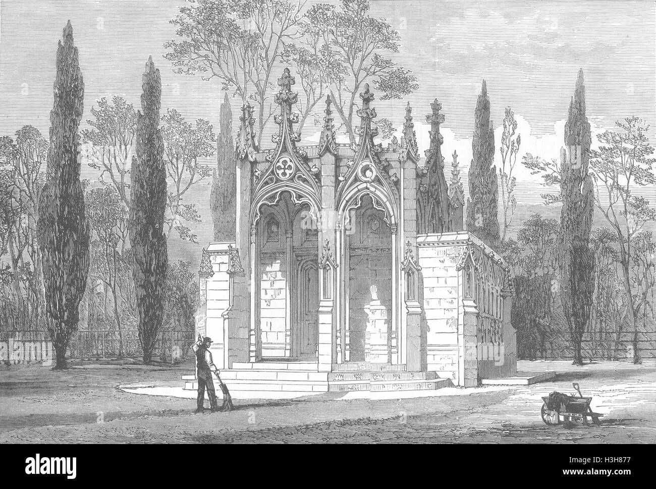 Le mausolée de la princesse Charlotte de Surrey, Claremont 1882. Illustrated London News Banque D'Images