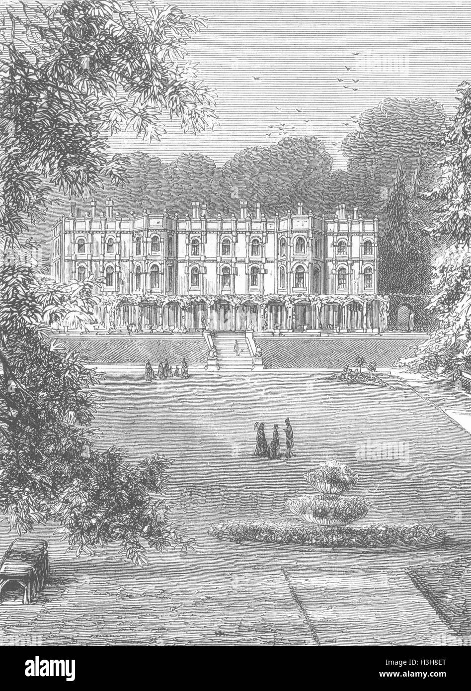 Hughenden Manor 1877 bucks. Le graphique Banque D'Images
