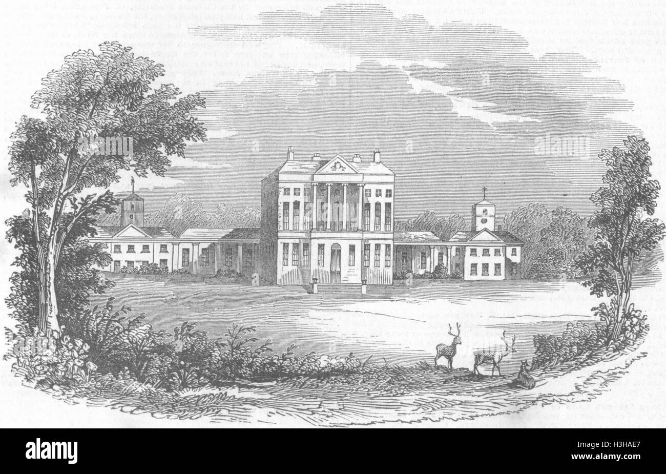 NORTHUMBS Howick Hall 1845. Illustrated London News Banque D'Images