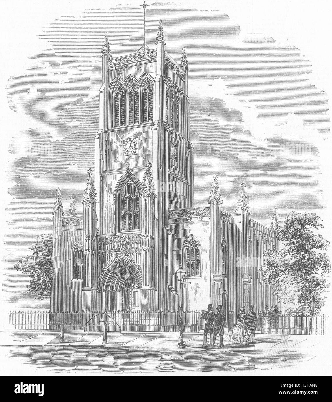 St Mark's Church de Clerkenwell, Myddelton Sq 1858. Illustrated News du monde Banque D'Images