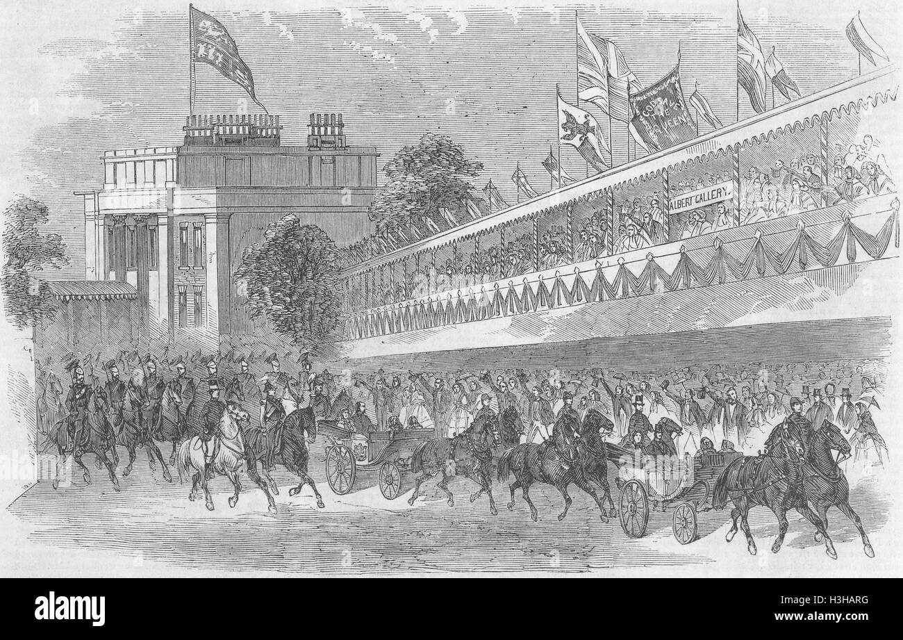 Woodsley YORKS Royal parade laissant House 1858. Illustrated News du monde Banque D'Images