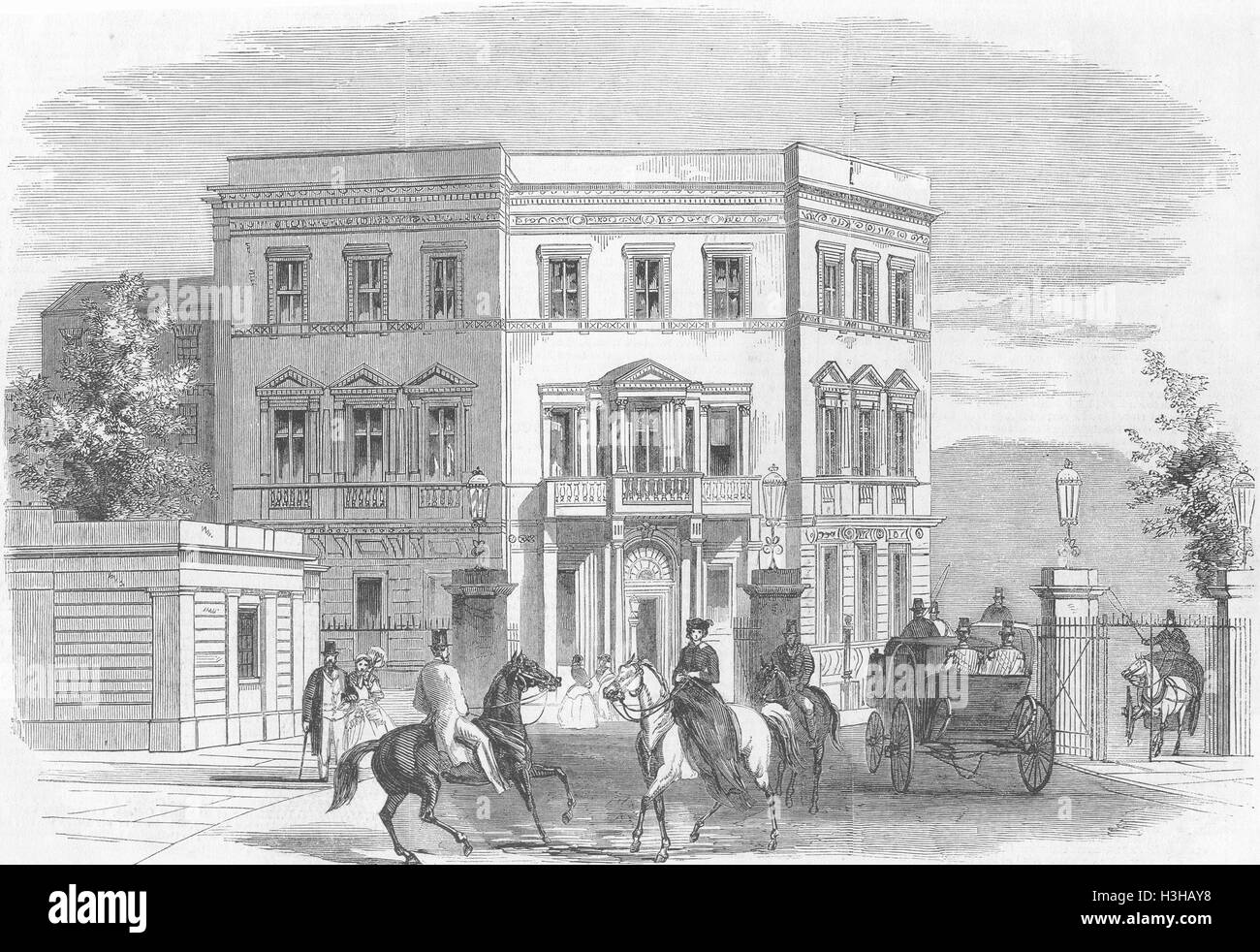 Duché de Cornwall, Buckingham Gate 1859. Illustrated News du monde Banque D'Images