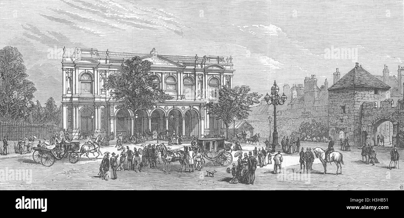 YORKS Fine-Art & Industrial Exhibition/entrée 1879. Illustrated London News Banque D'Images