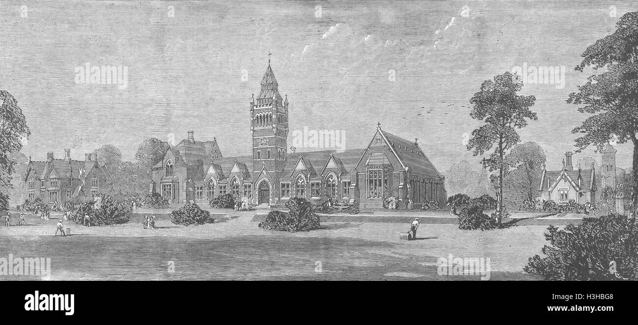 GT CROSBY Merchant Taylors School, Liverpool 1878. Le graphique Banque D'Images