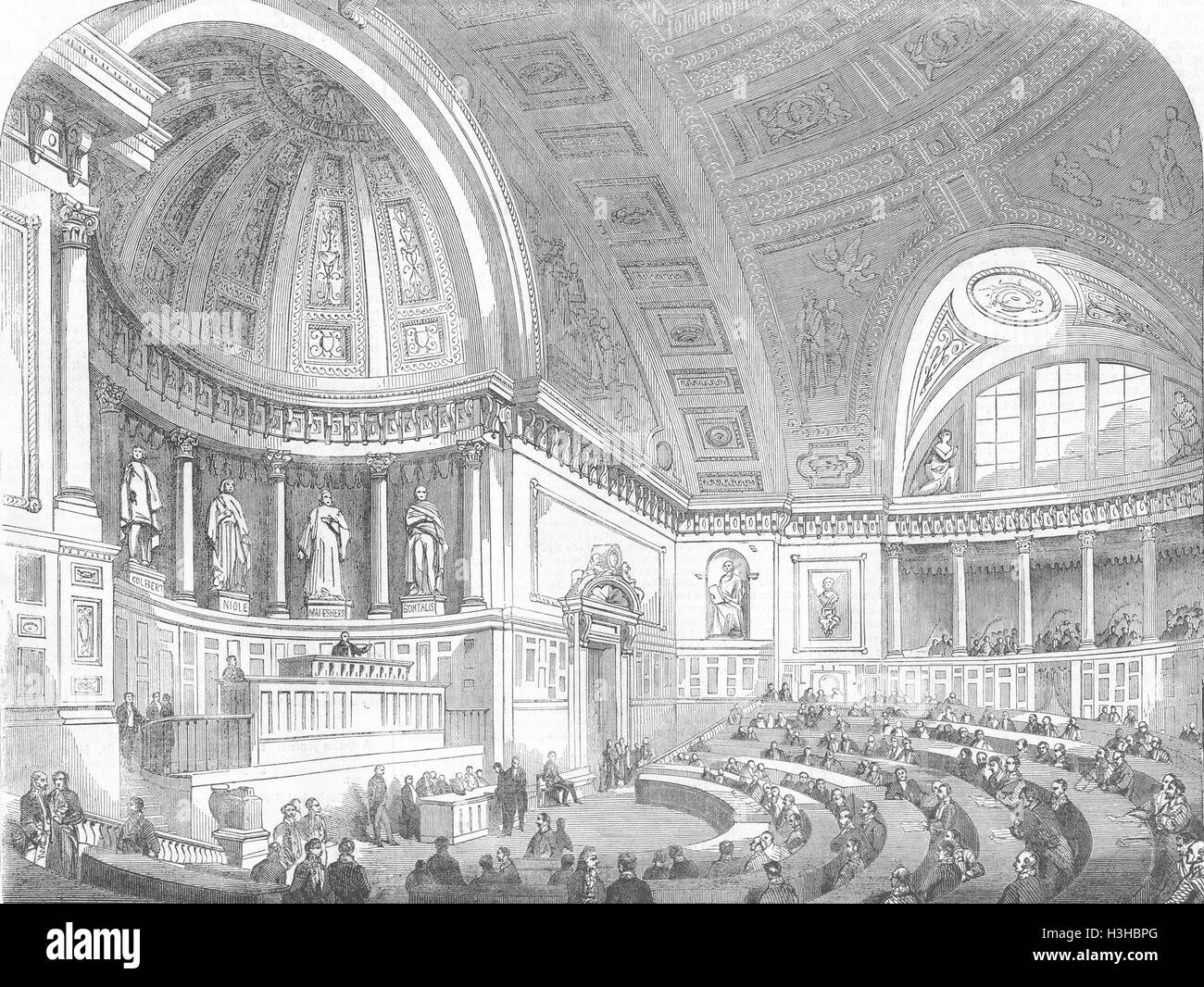 FRANCE séance du Sénat 1852. Illustrated London News Banque D'Images