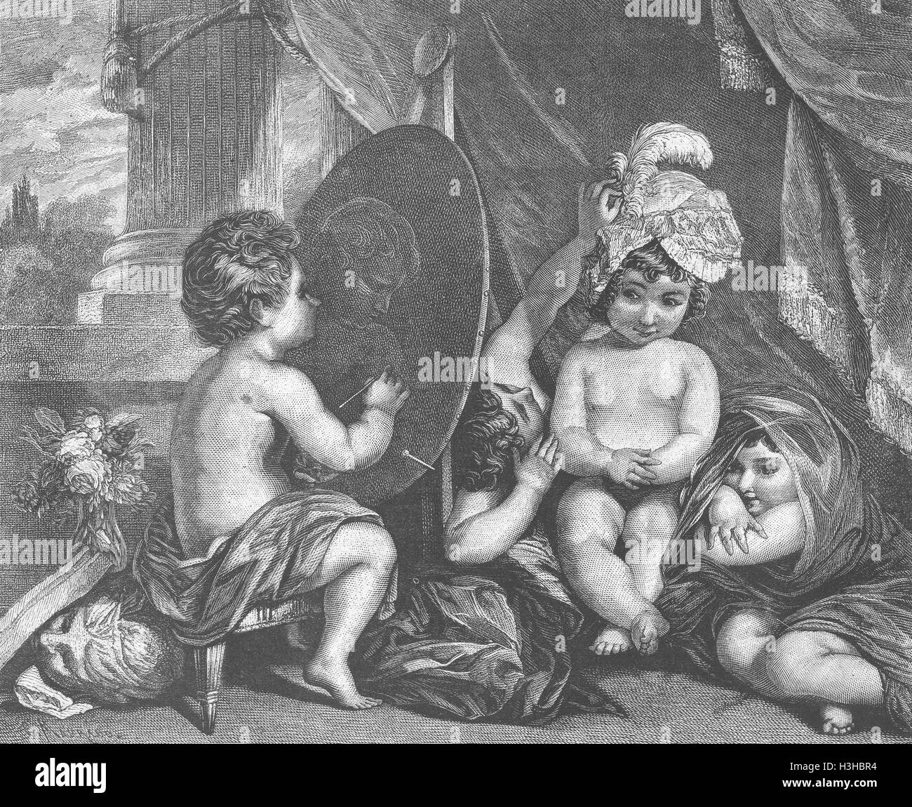 L'académie des beaux-arts l'enfant 1871. Le graphique Banque D'Images
