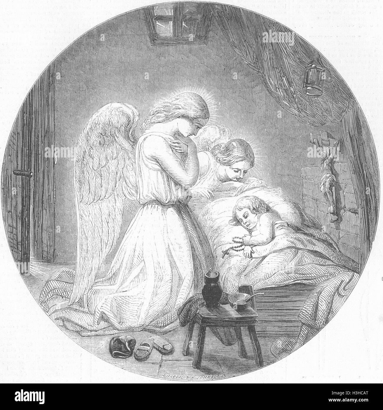 Les enfants Les Anges' Whisper 1850. Illustrated London News Banque D'Images