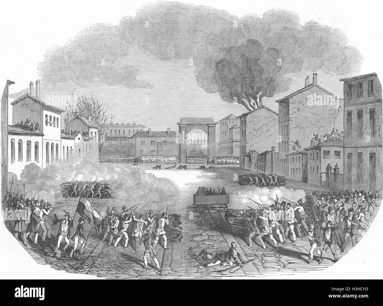 Italie Conflit, Tosa, Milano 1848 Port. Illustrated London News Banque D'Images