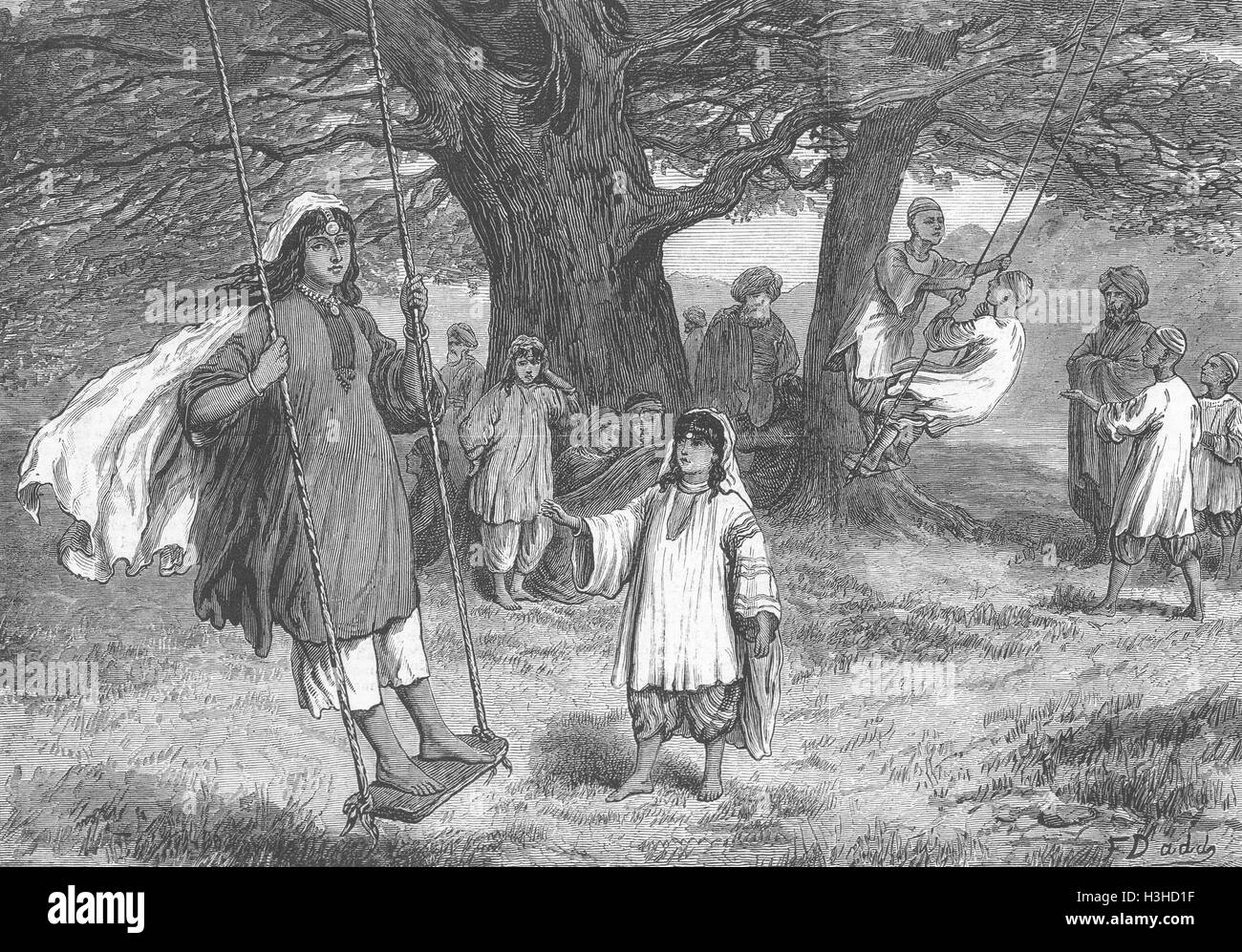 Village Afghan AFGHANISTAN 1879. Illustrated London News Banque D'Images