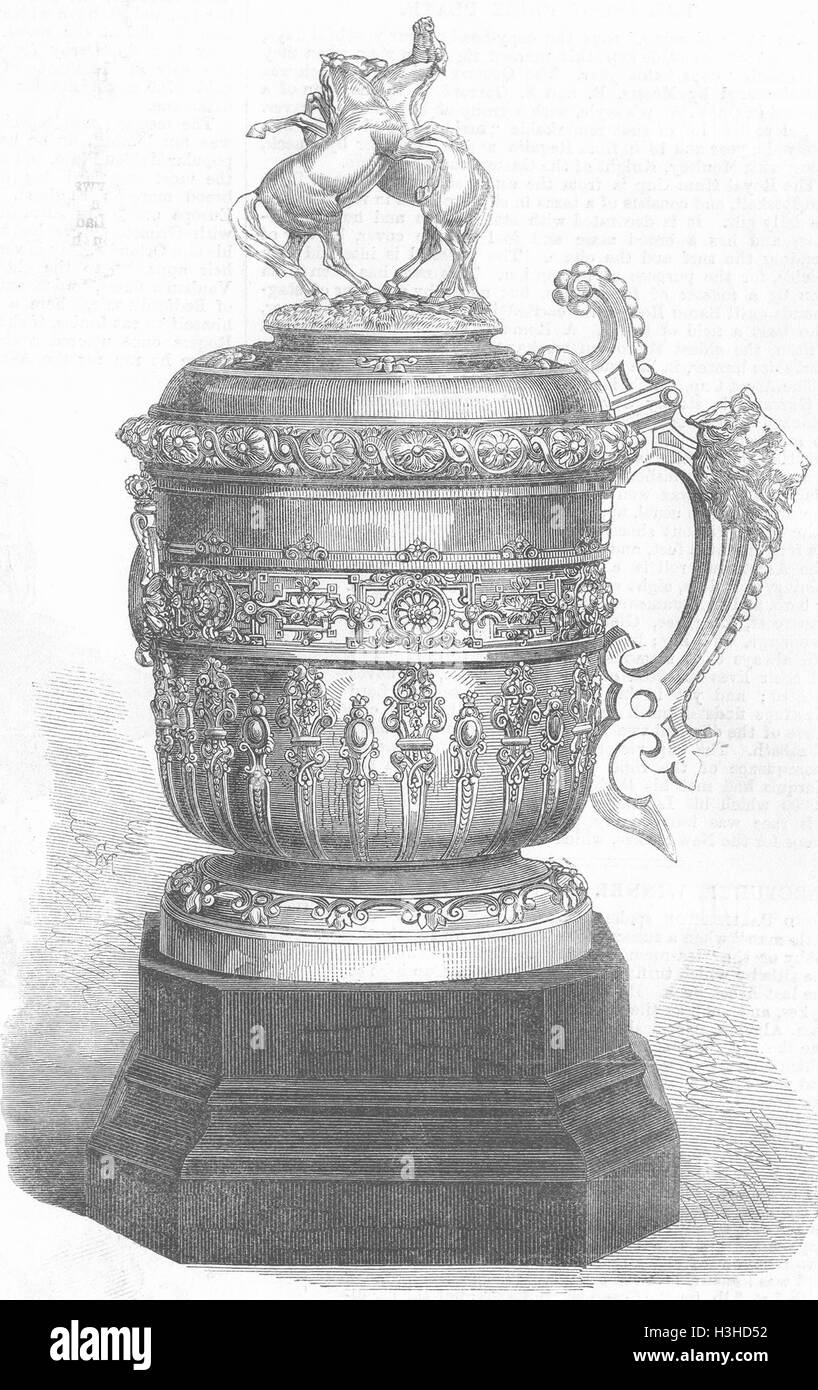 BERKS Imprimeur de la Gold Cup, courses d'Ascot 1867. Illustrated London News Banque D'Images