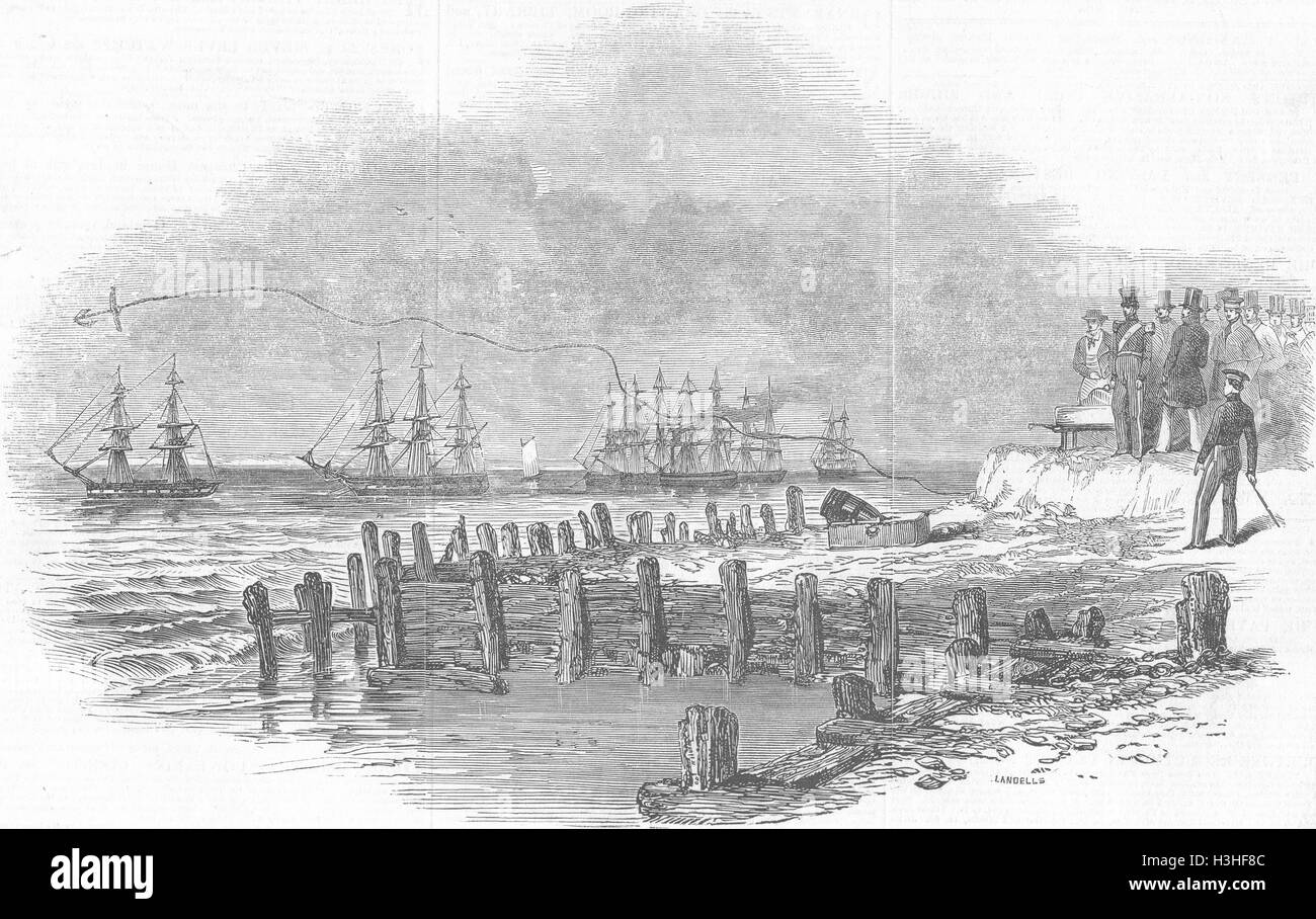 Naufrage des navires de sauvetage 1846 Jerningham Test. Illustrated London News Banque D'Images