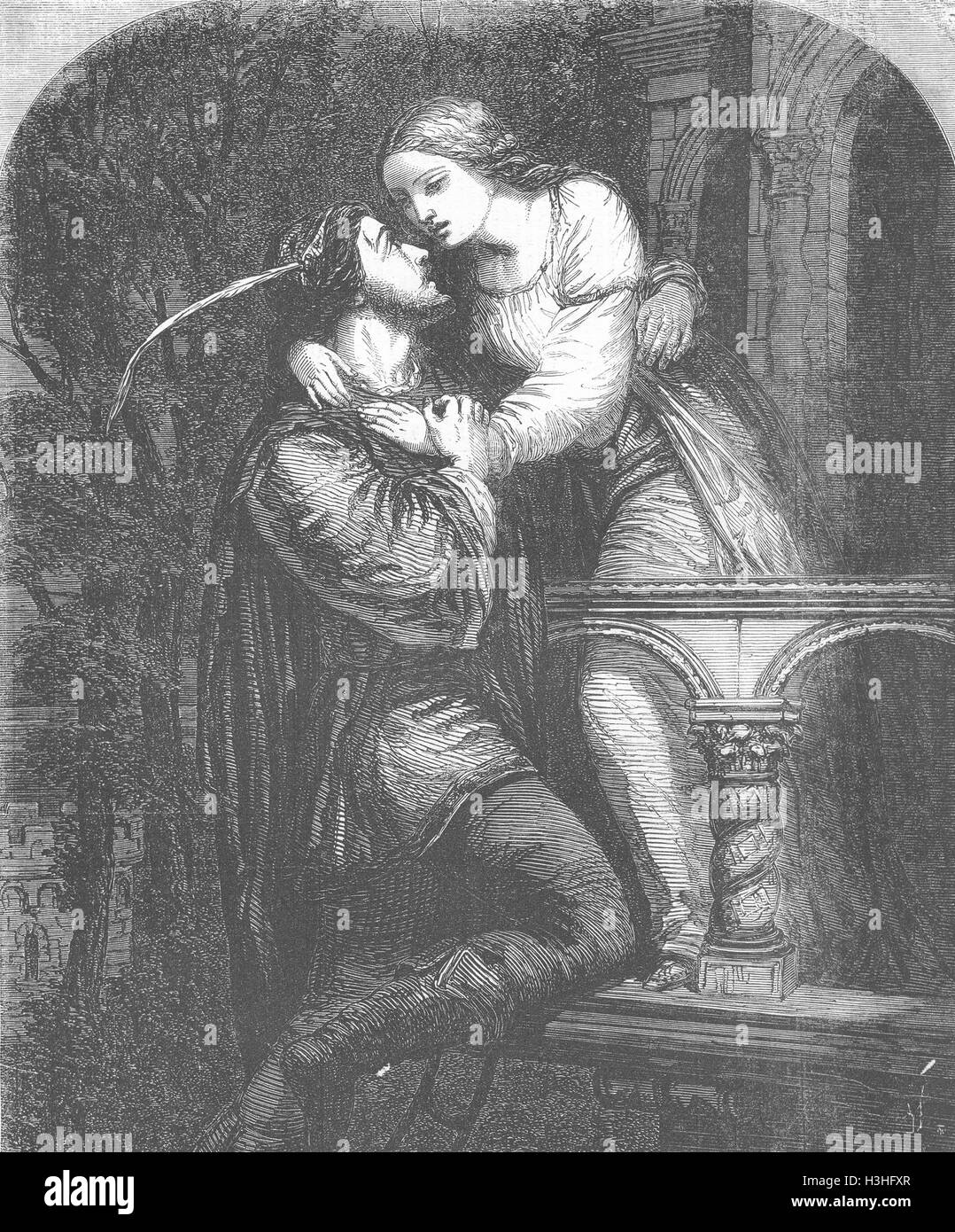 Roméo et Juliette de Shakespeare en 1855. Illustrated London News Banque D'Images