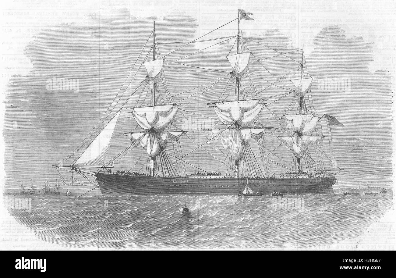 LANCS Gt Tasmanie pays fournisseurs de transports, de l'ANCRE, 1860 Mersey. Illustrated London News Banque D'Images