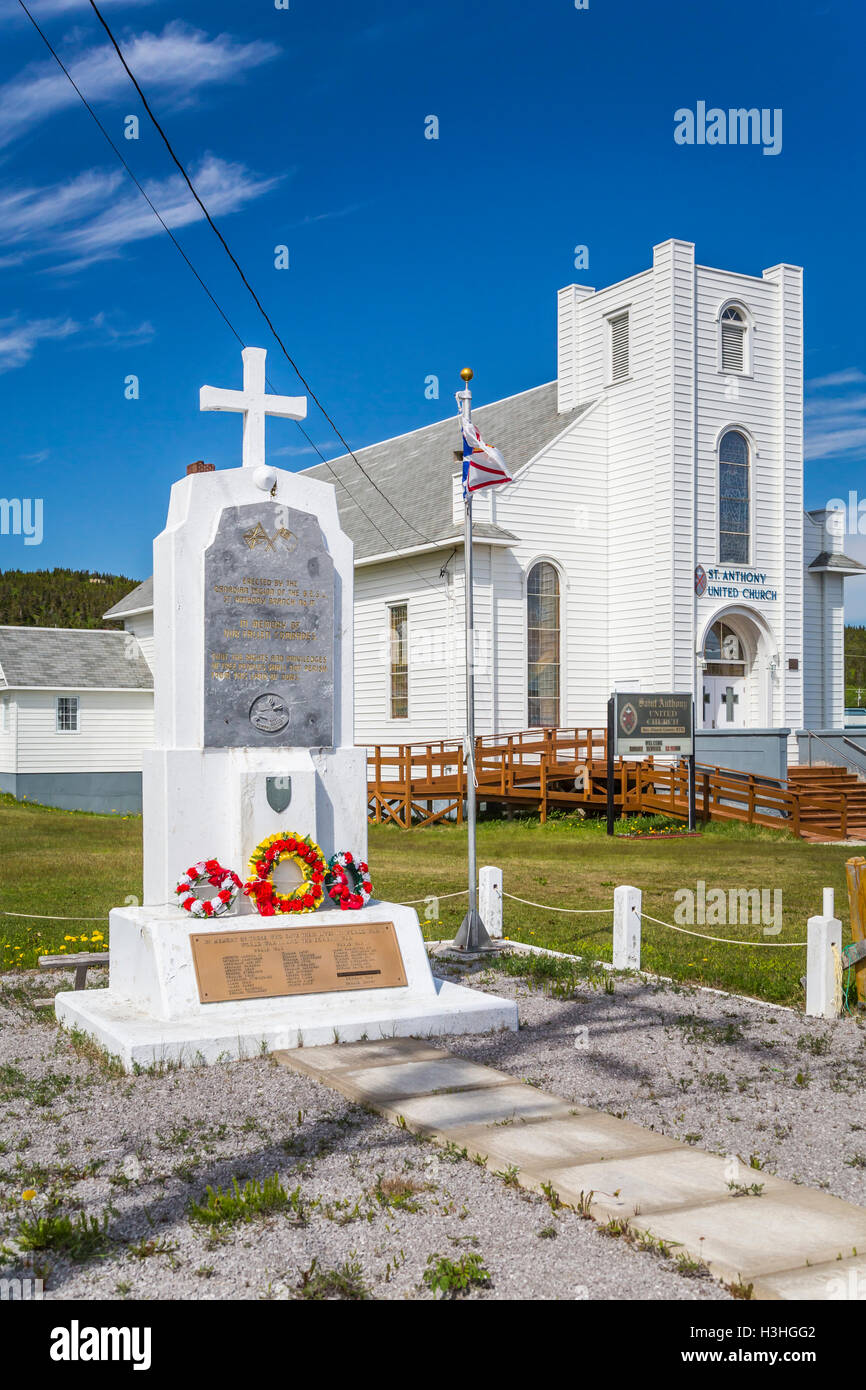 L'église unie Saint Antoine à Saint Anthony, Terre-Neuve et Labrador, Canada. Banque D'Images